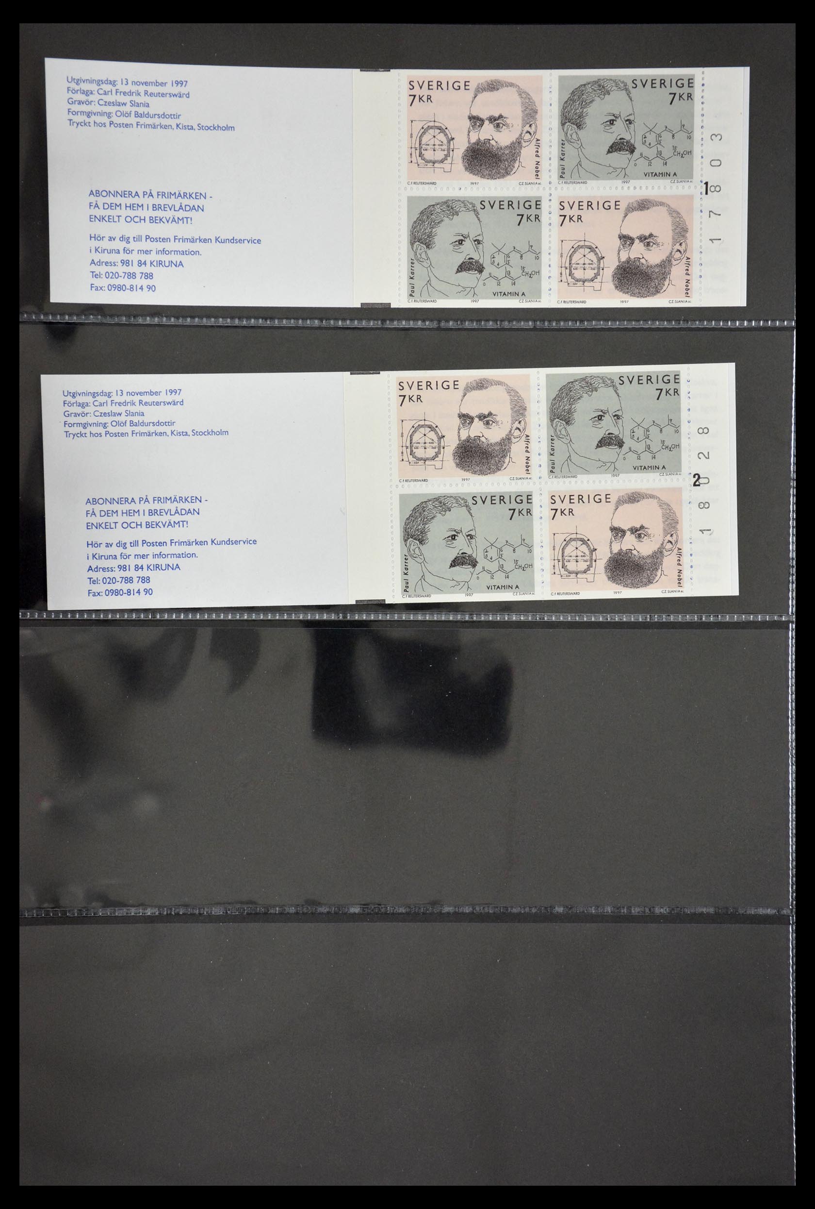 29368 110 - 29368 Zweden postzegelboekjes 1942-1996.