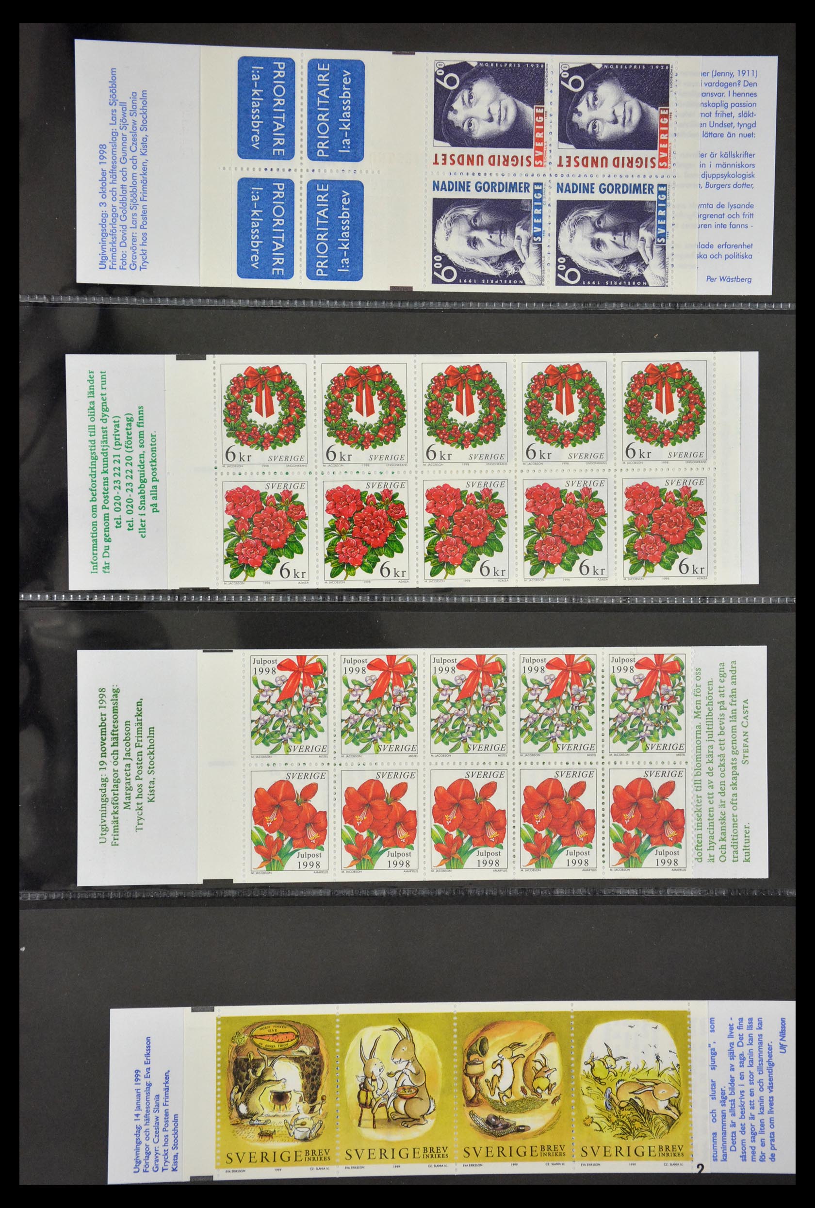 29368 121 - 29368 Sweden stamp booklets 1942-1996.