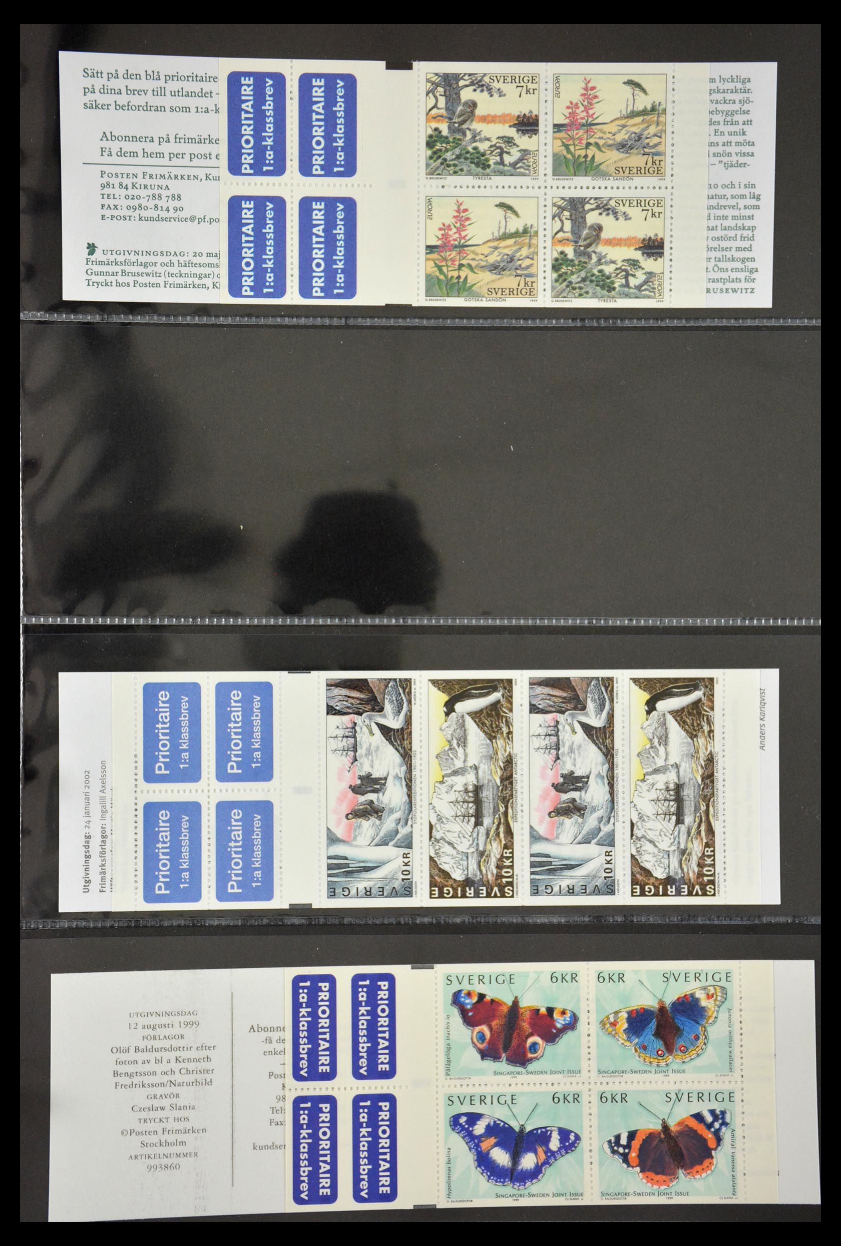 29368 124 - 29368 Sweden stamp booklets 1942-1996.