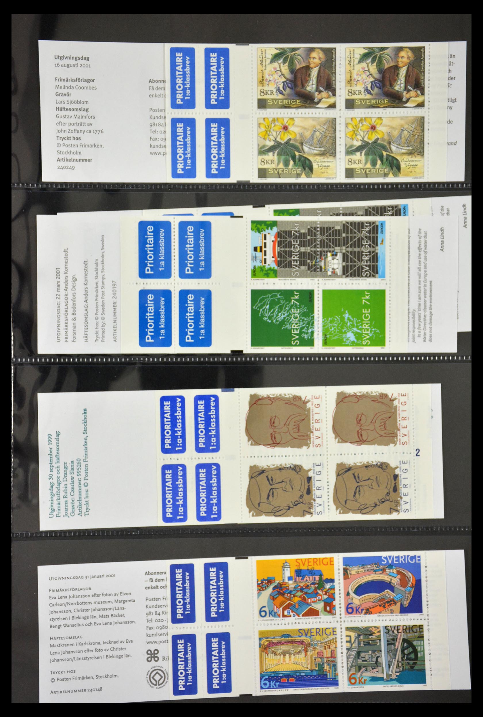 29368 125 - 29368 Sweden stamp booklets 1942-1996.