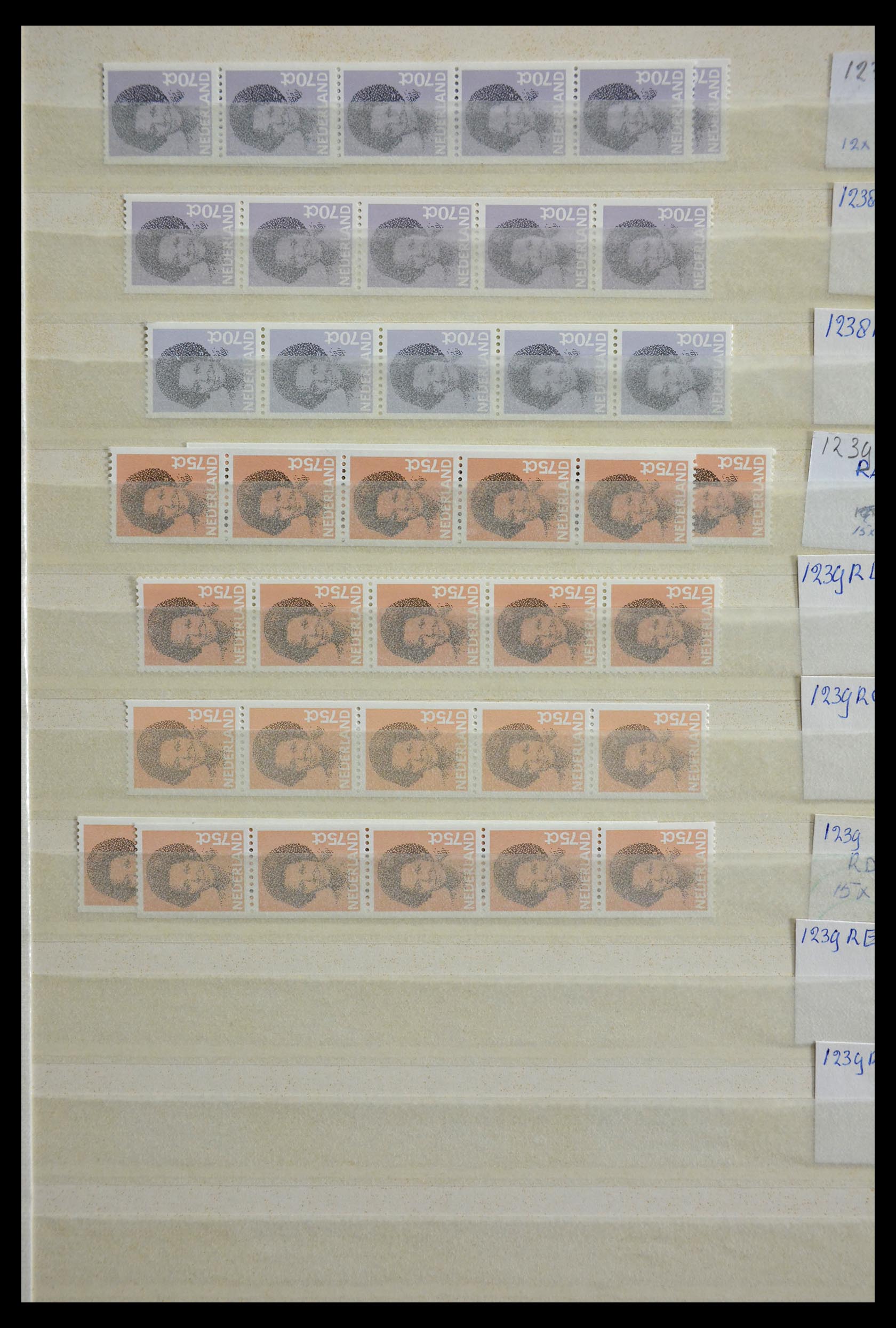29397 023 - 29397 Netherlands coilstamps 1910-2010.