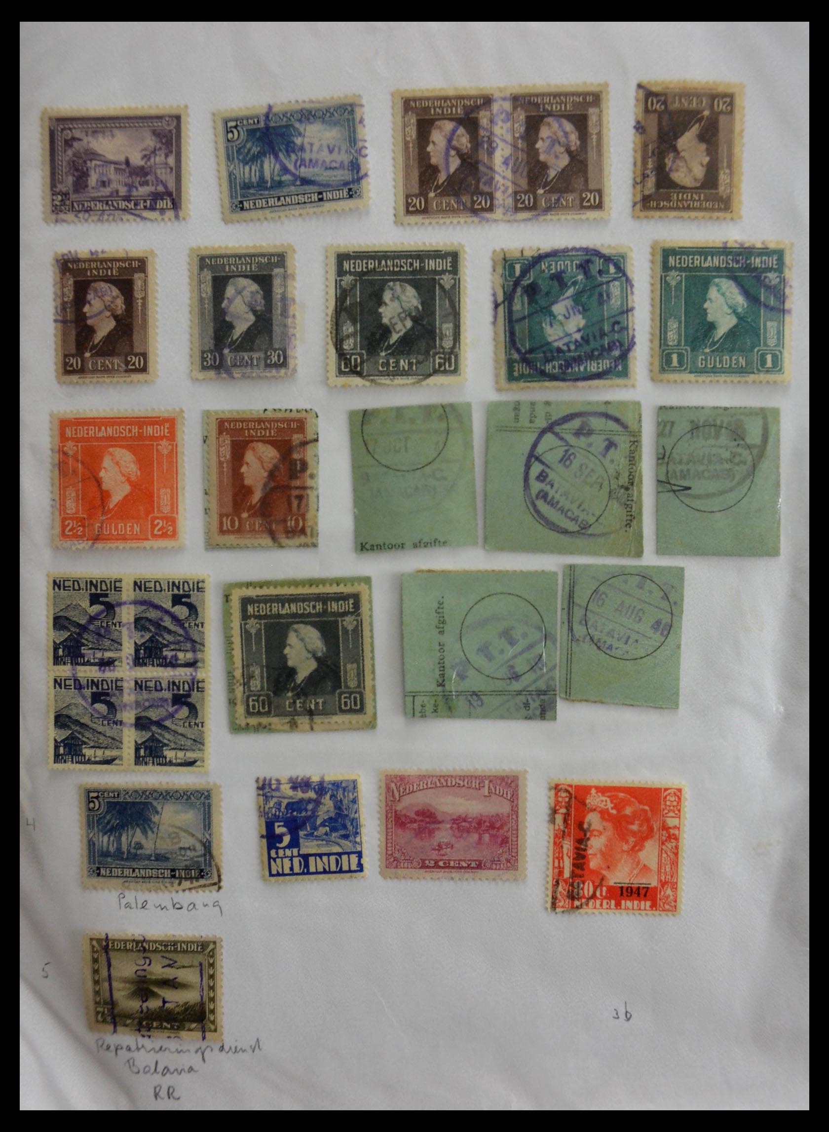 29422 001 - 29422 Dutch east Indies cancels.