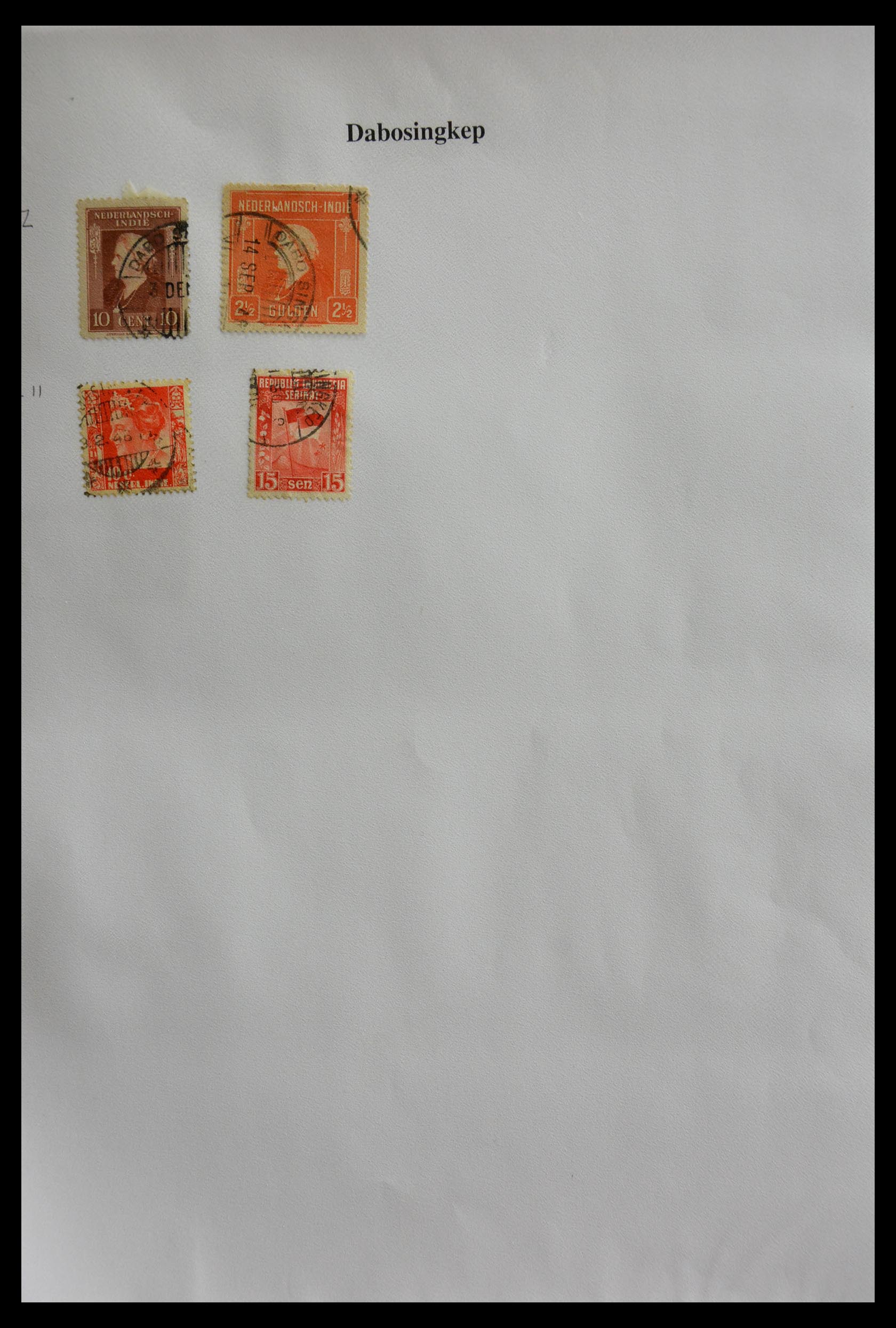 29422 070 - 29422 Dutch east Indies cancels.