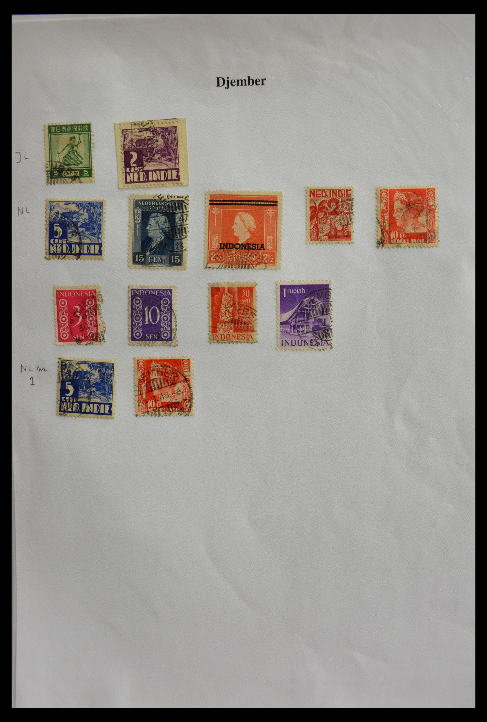 29422 087 - 29422 Dutch east Indies cancels.