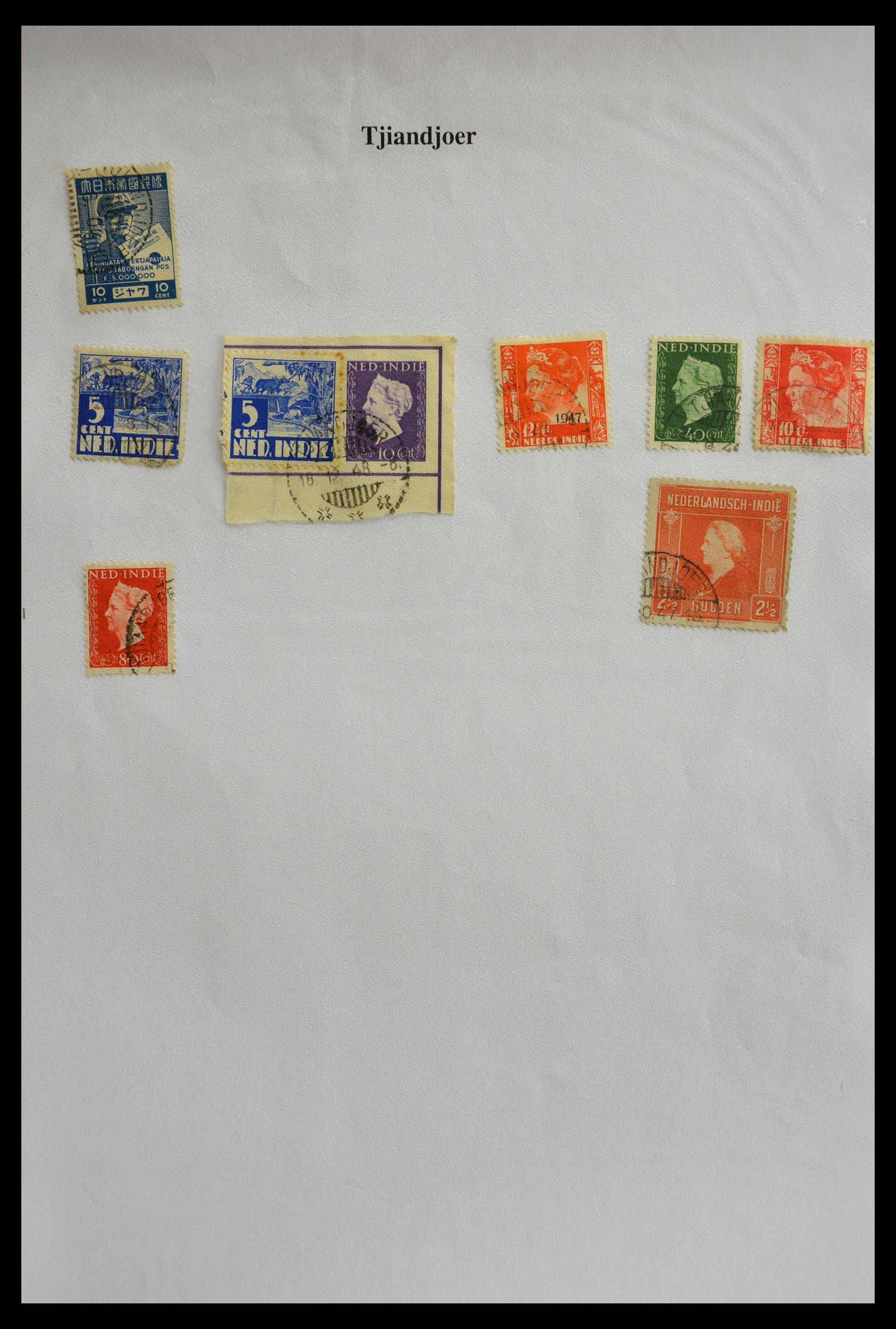 29422 306 - 29422 Dutch east Indies cancels.