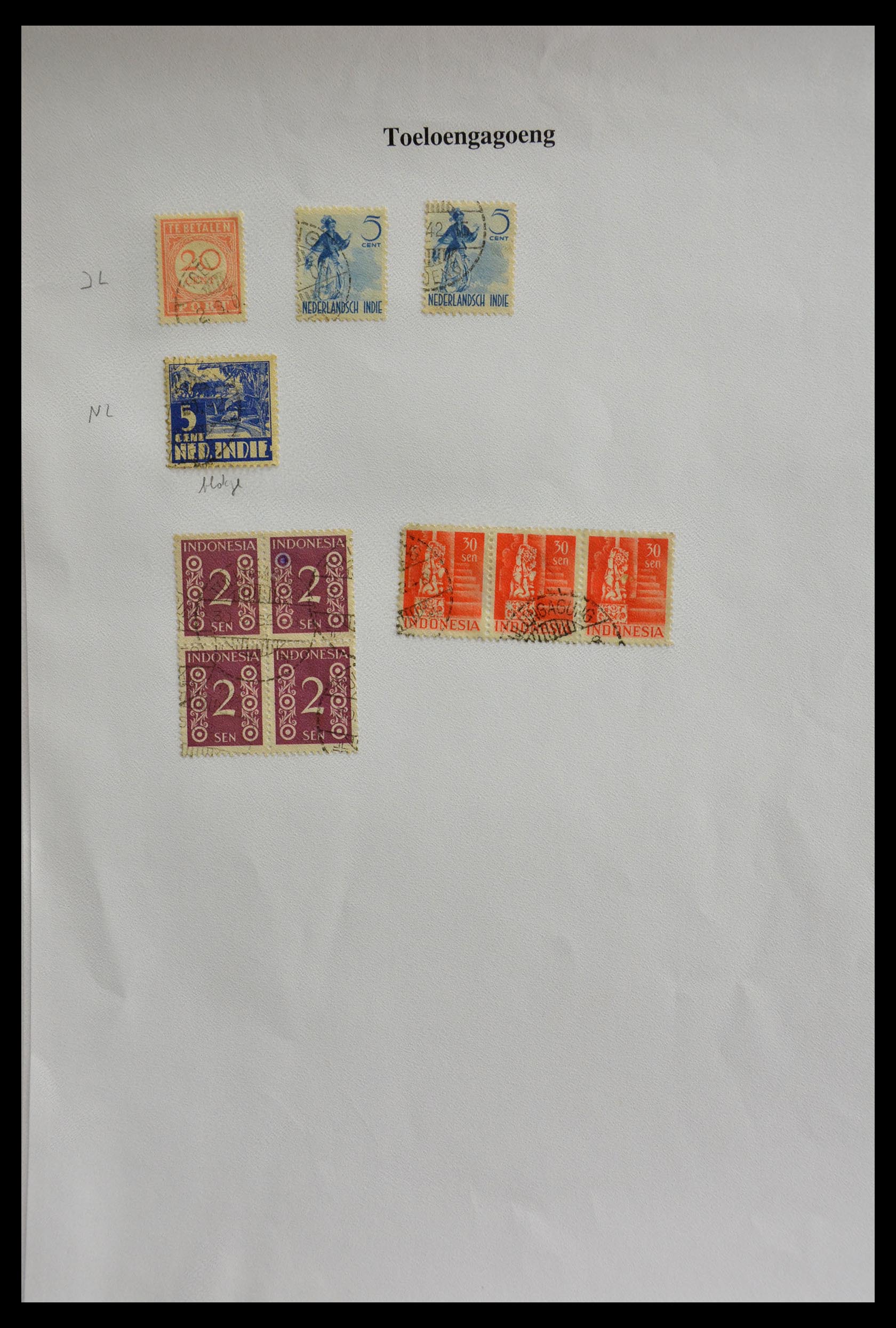 29422 323 - 29422 Dutch east Indies cancels.