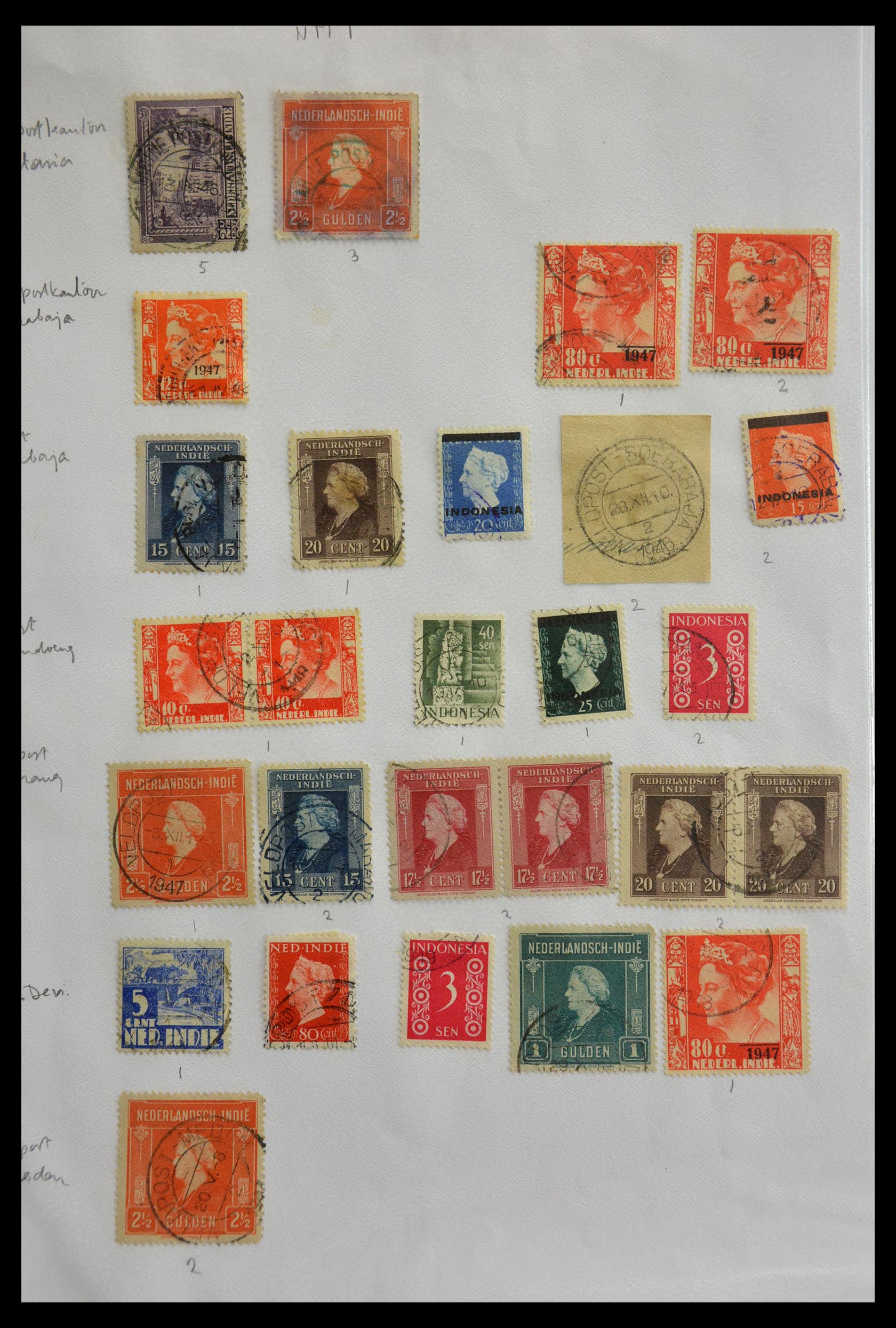 29422 340 - 29422 Dutch east Indies cancels.