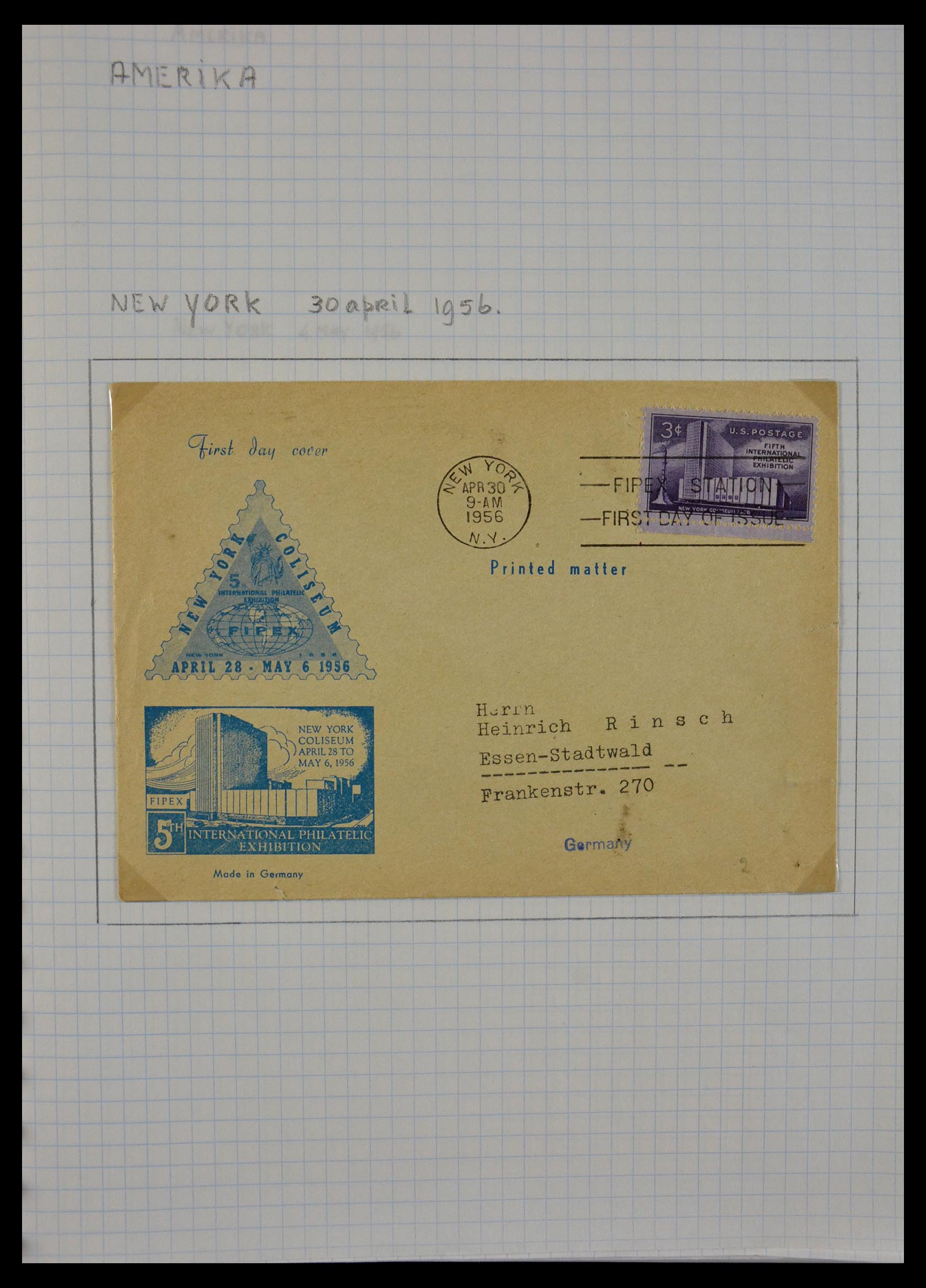 29465 002 - 29465 Triangular stamps on covers.