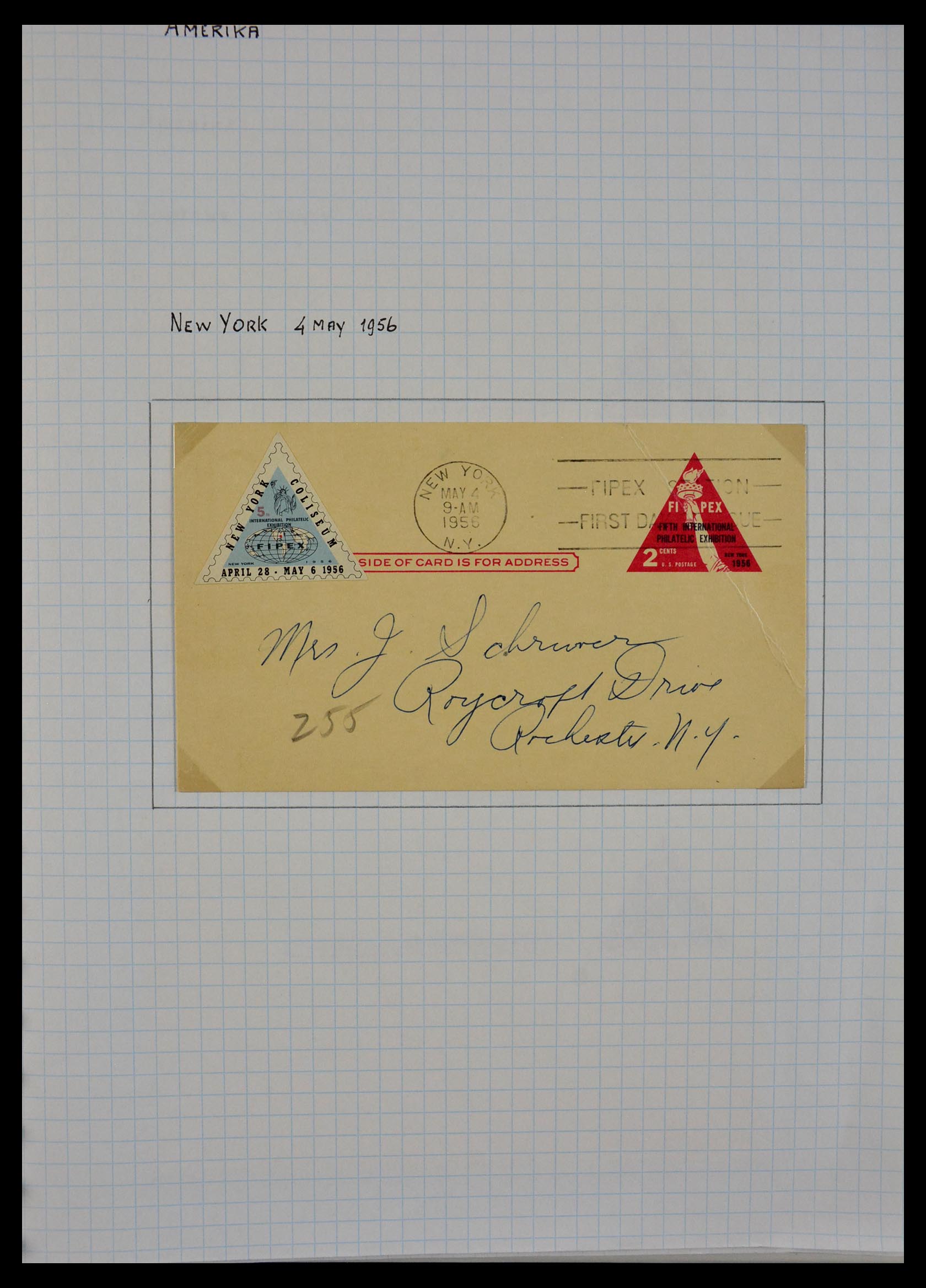 29465 003 - 29465 Triangular stamps on covers.