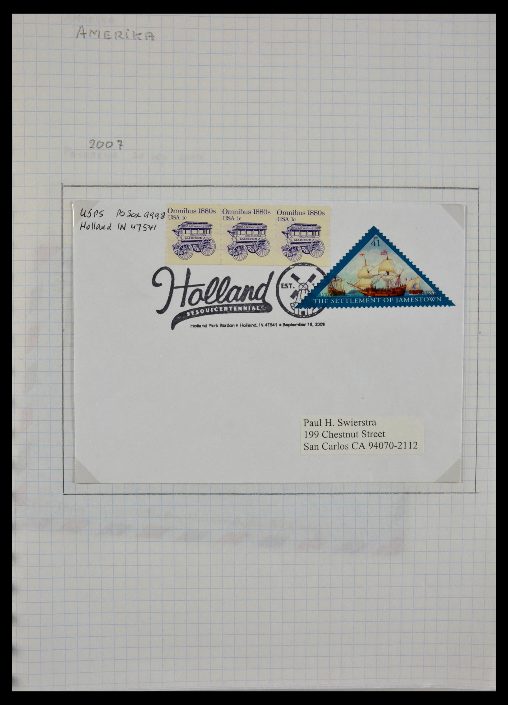 29465 006 - 29465 Triangular stamps on covers.