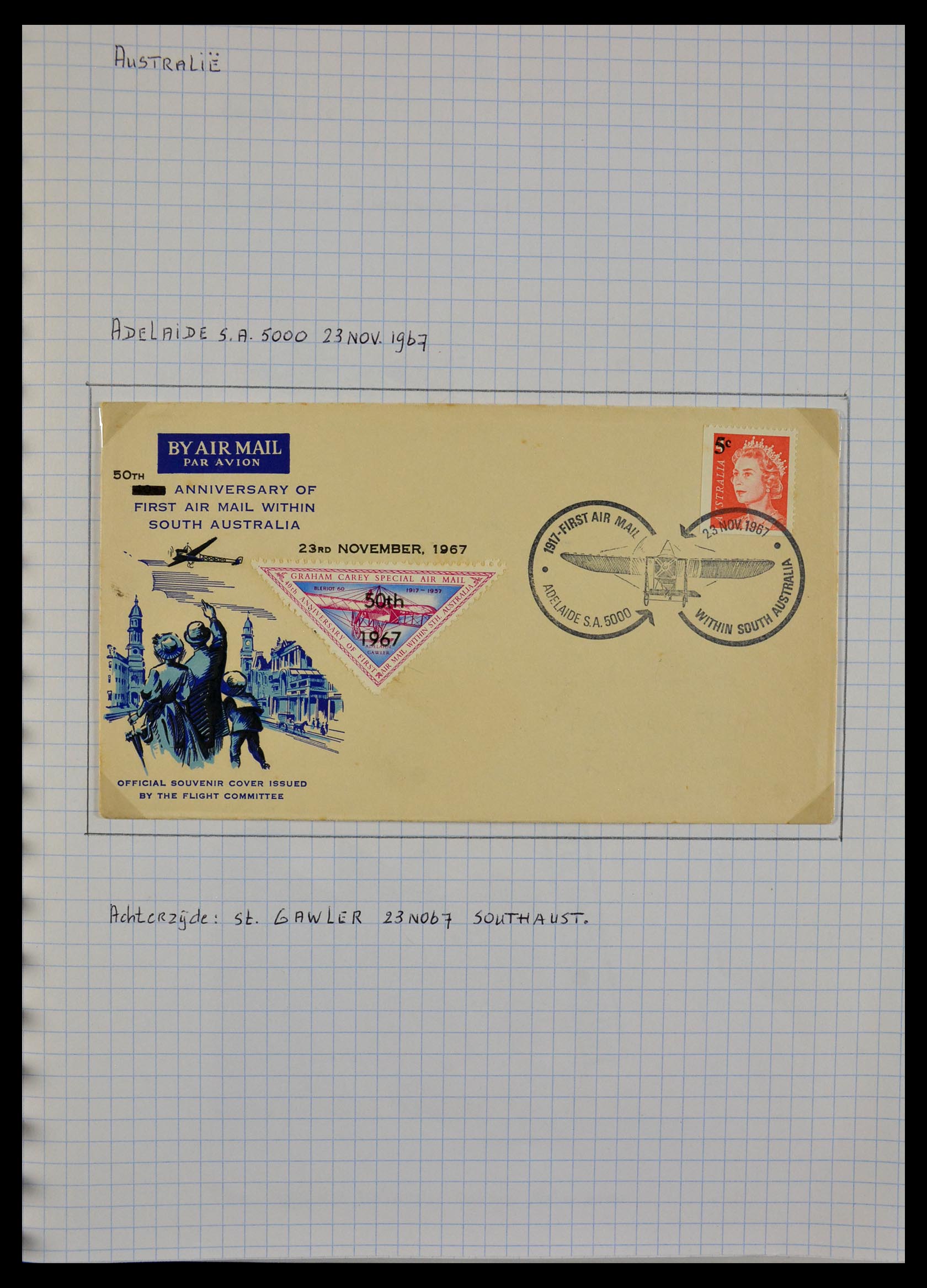 29465 008 - 29465 Triangular stamps on covers.