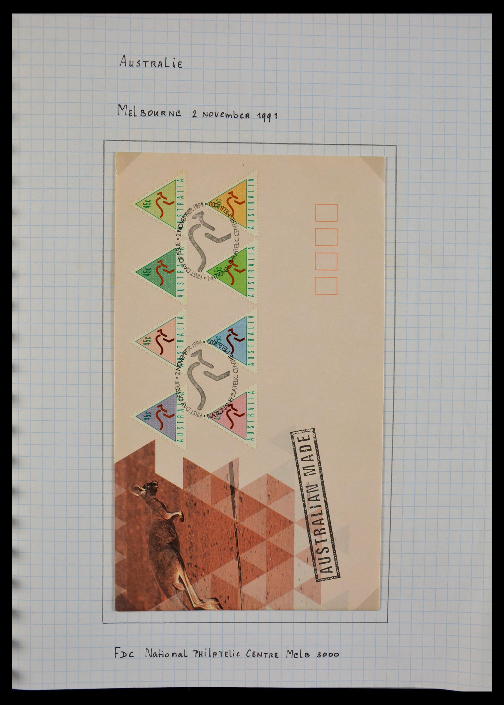 29465 009 - 29465 Triangular stamps on covers.