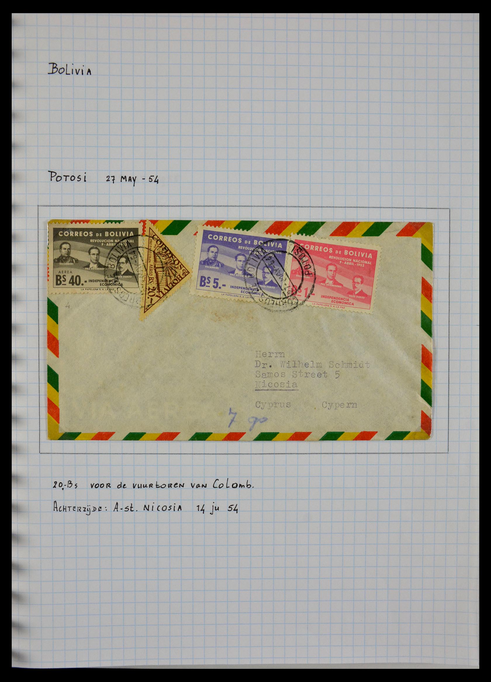 29465 014 - 29465 Triangular stamps on covers.