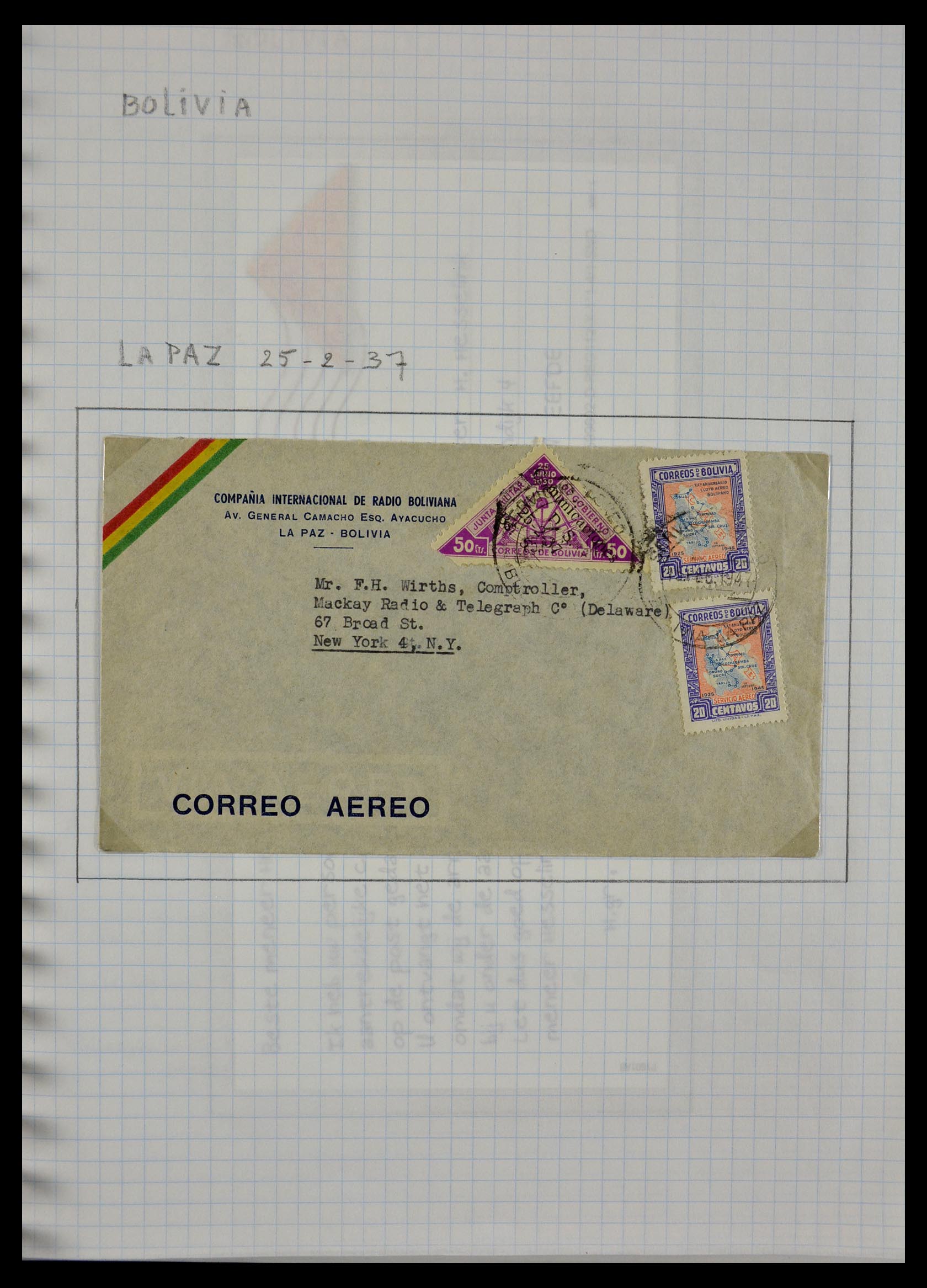 29465 016 - 29465 Triangular stamps on covers.