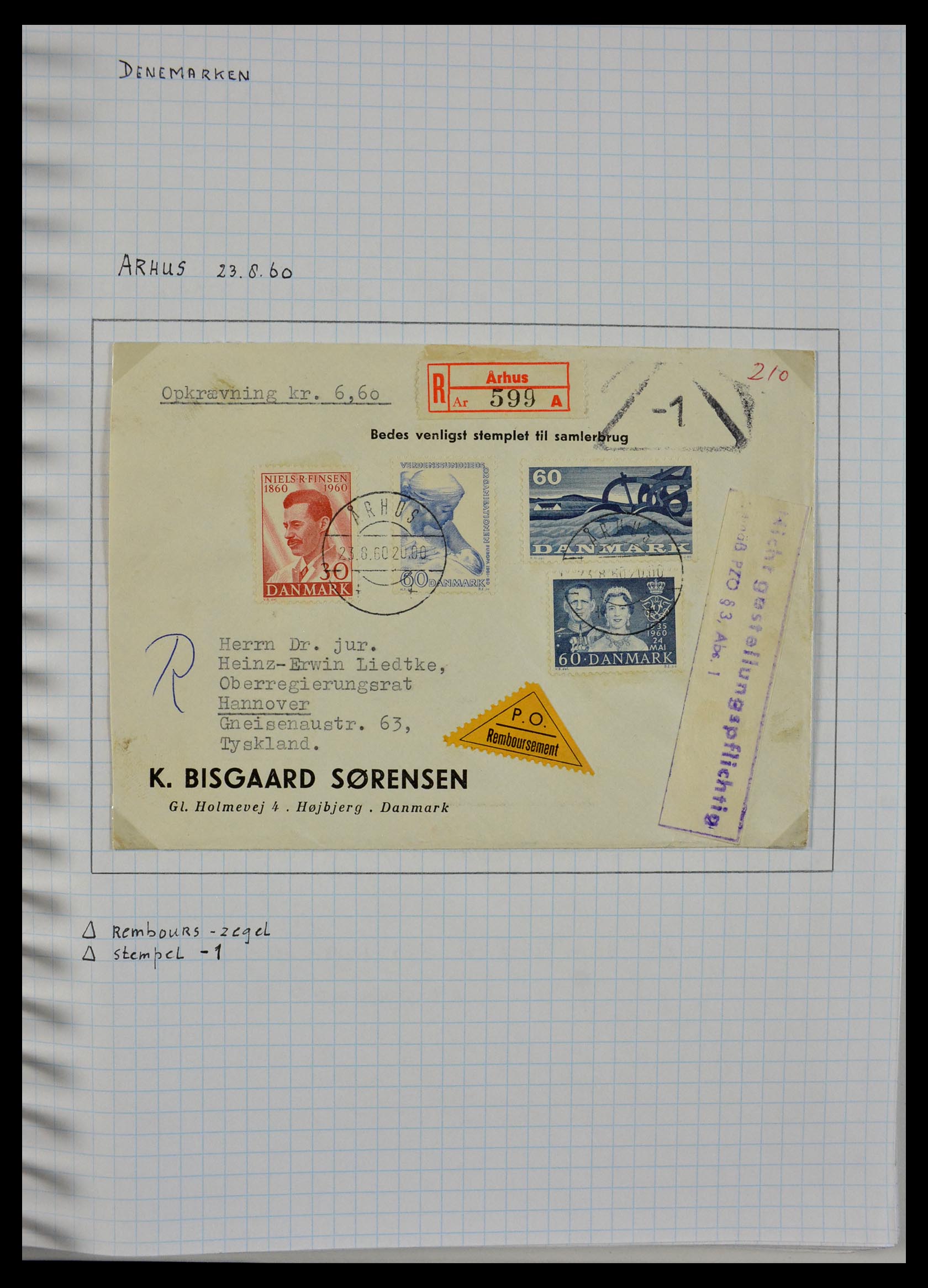 29465 021 - 29465 Triangular stamps on covers.