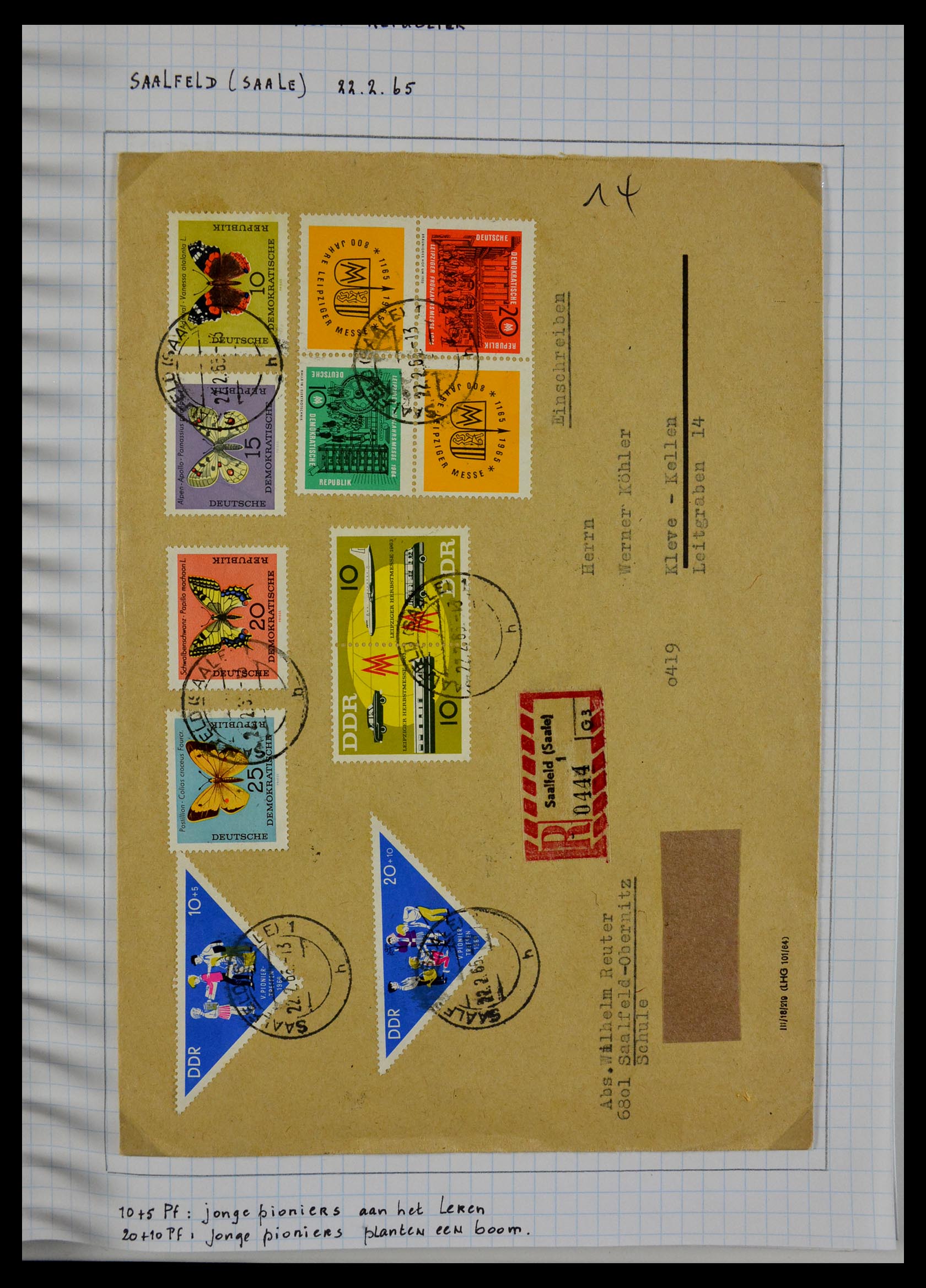 29465 029 - 29465 Triangular stamps on covers.