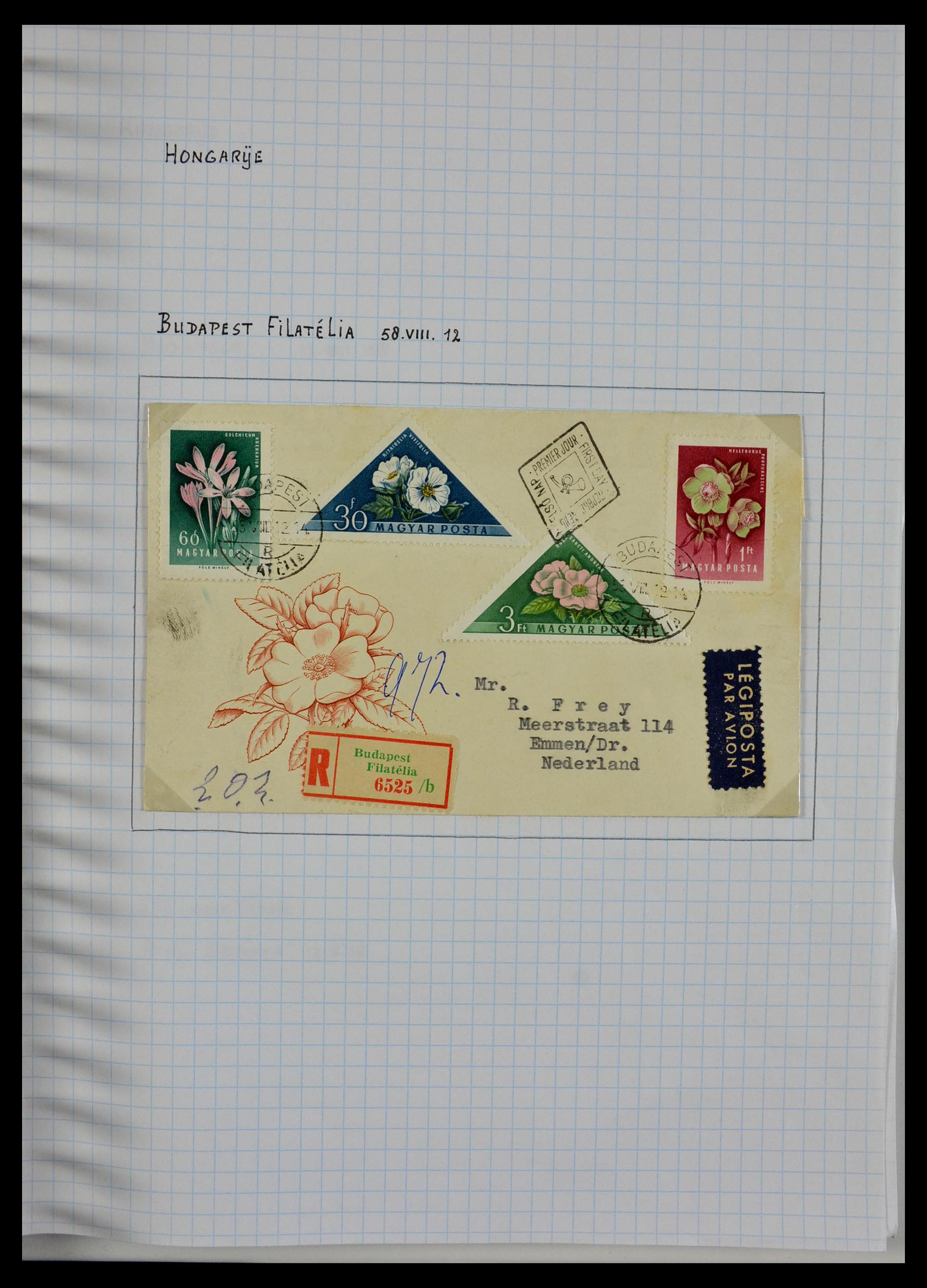 29465 042 - 29465 Triangular stamps on covers.