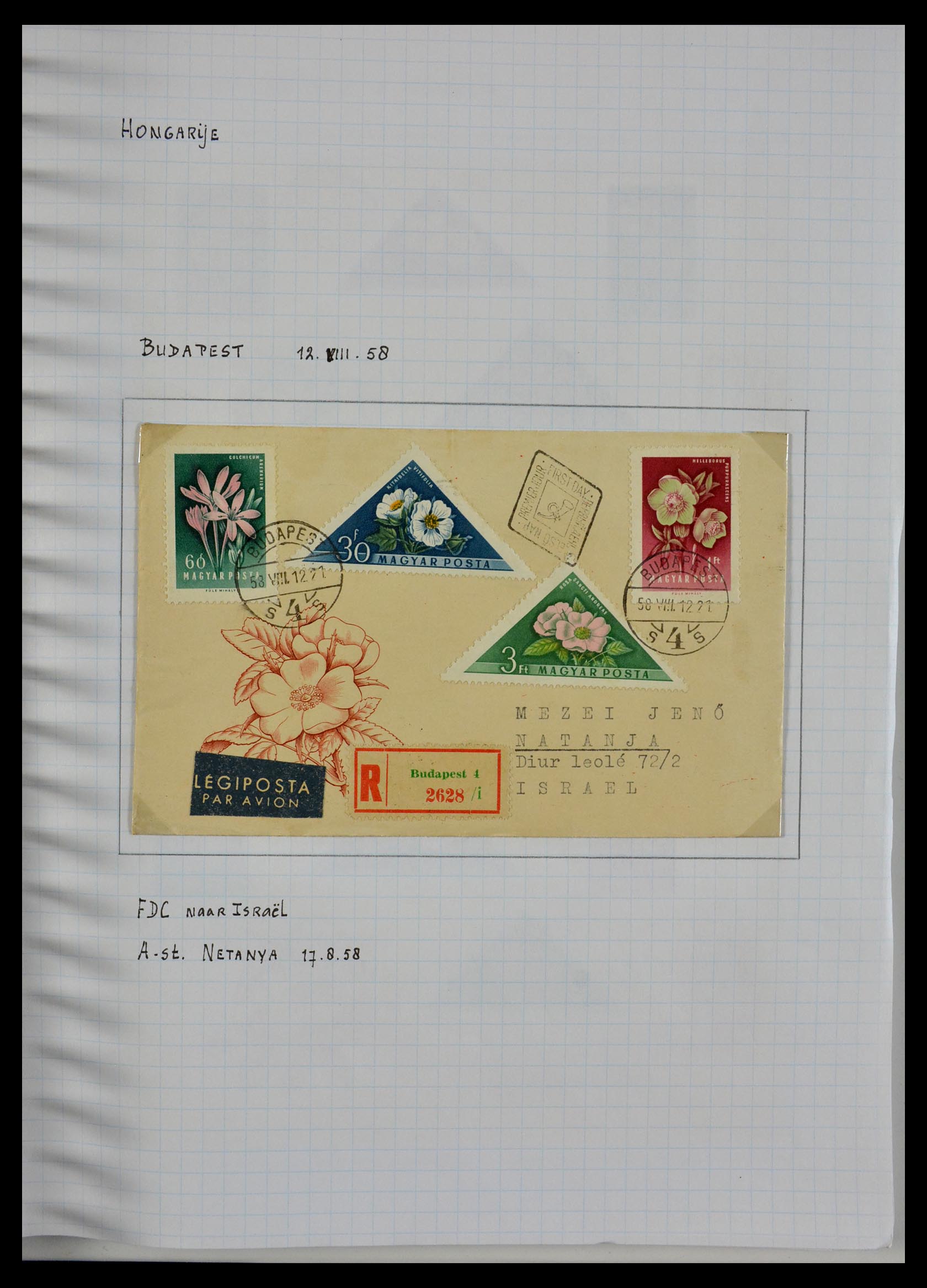 29465 043 - 29465 Triangular stamps on covers.