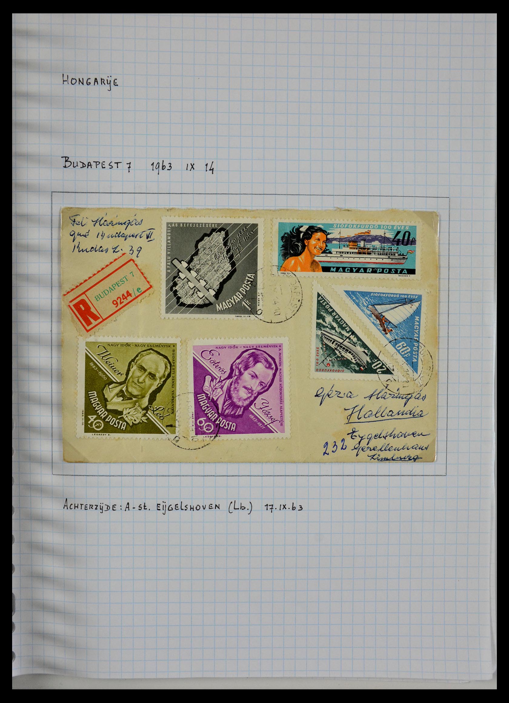 29465 048 - 29465 Triangular stamps on covers.