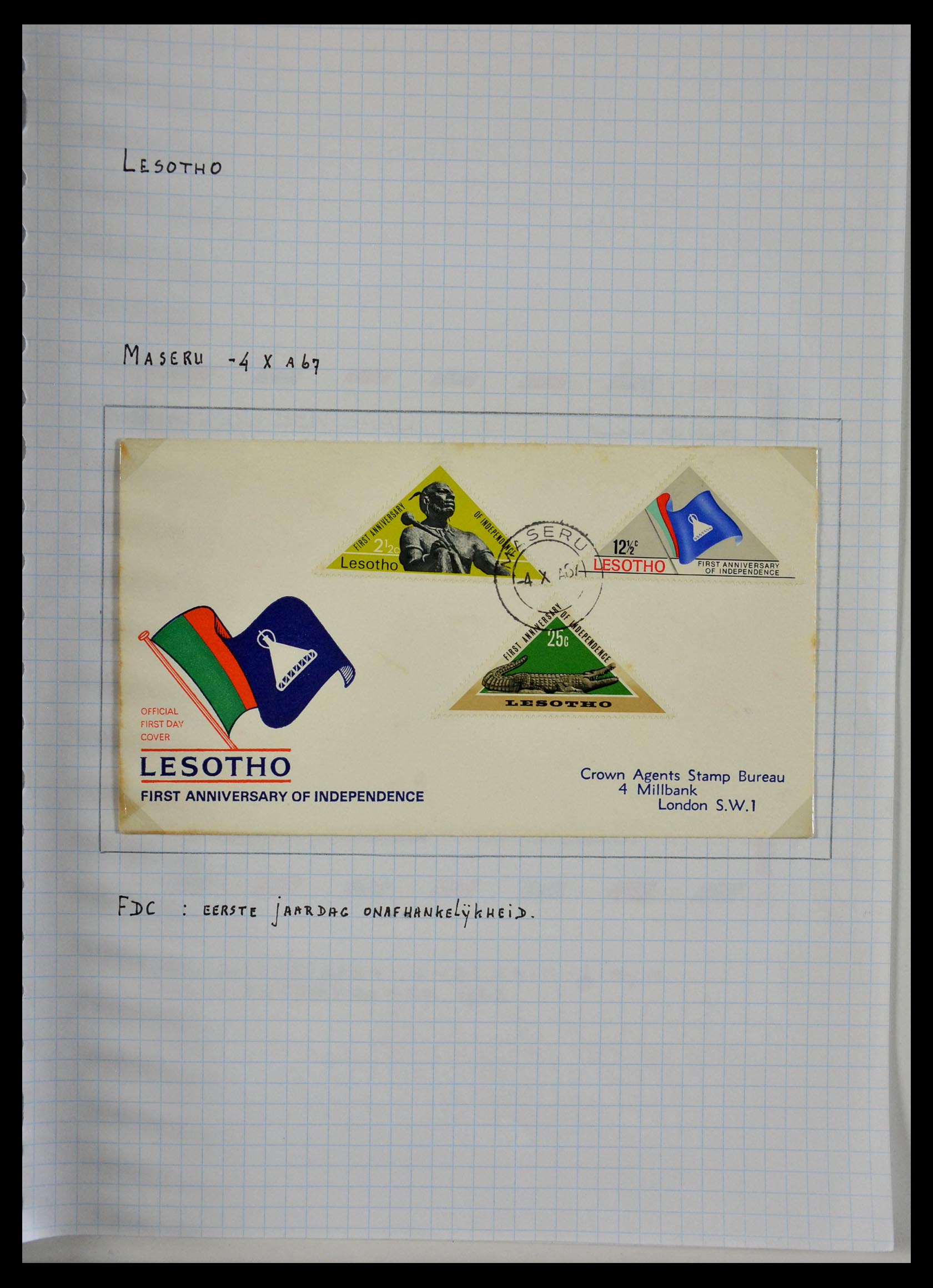 29465 061 - 29465 Triangular stamps on covers.