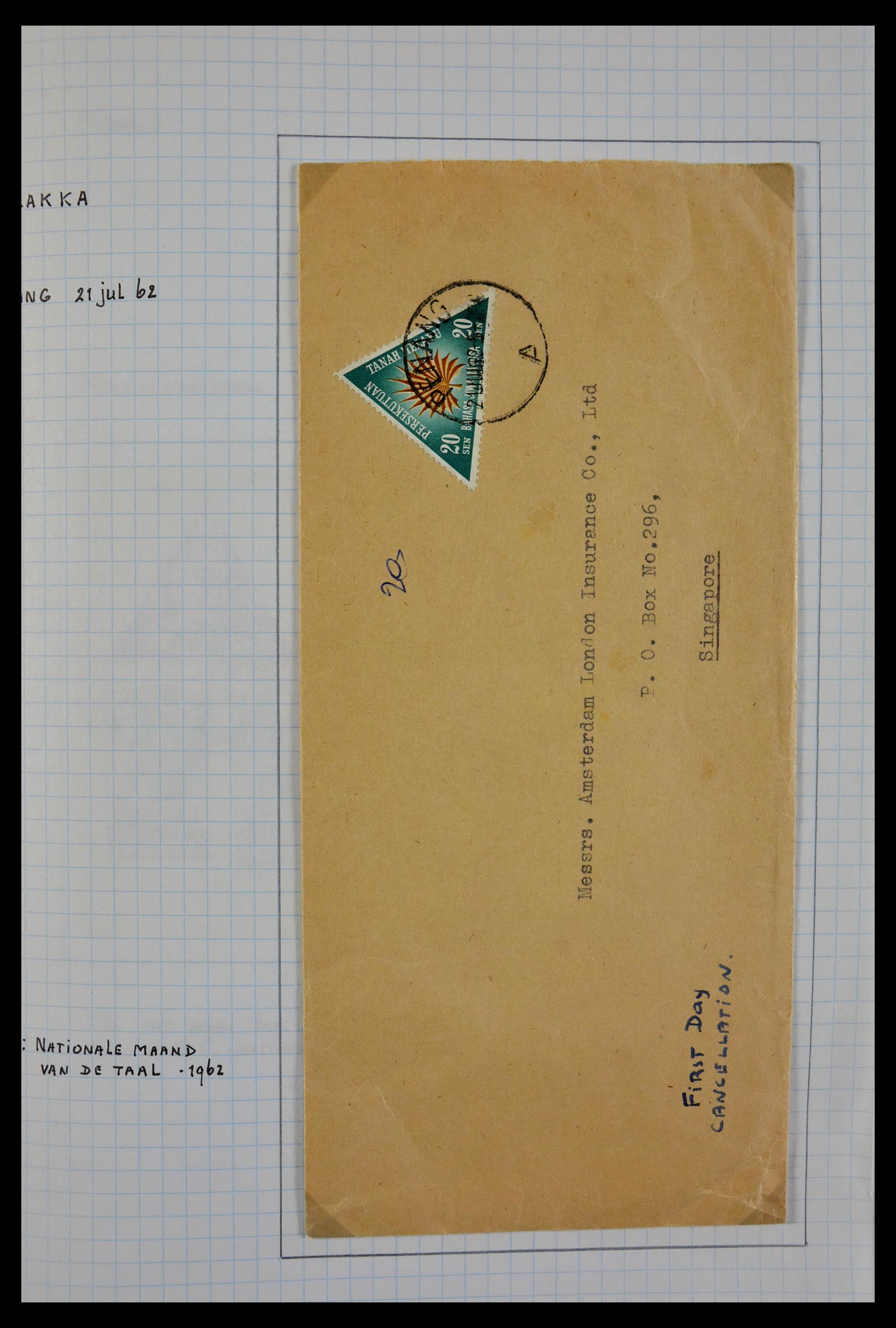 29465 064 - 29465 Triangular stamps on covers.