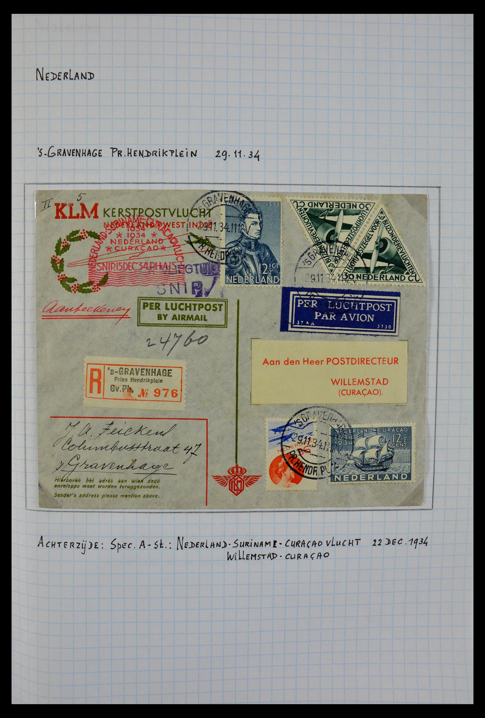 29465 076 - 29465 Triangular stamps on covers.