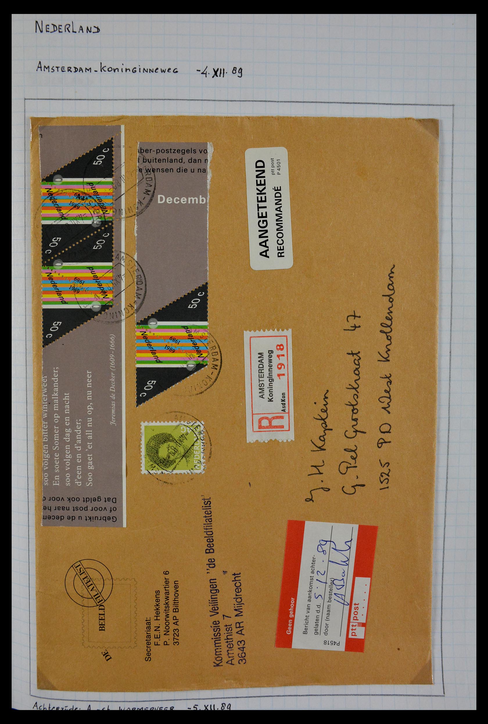 29465 083 - 29465 Triangular stamps on covers.