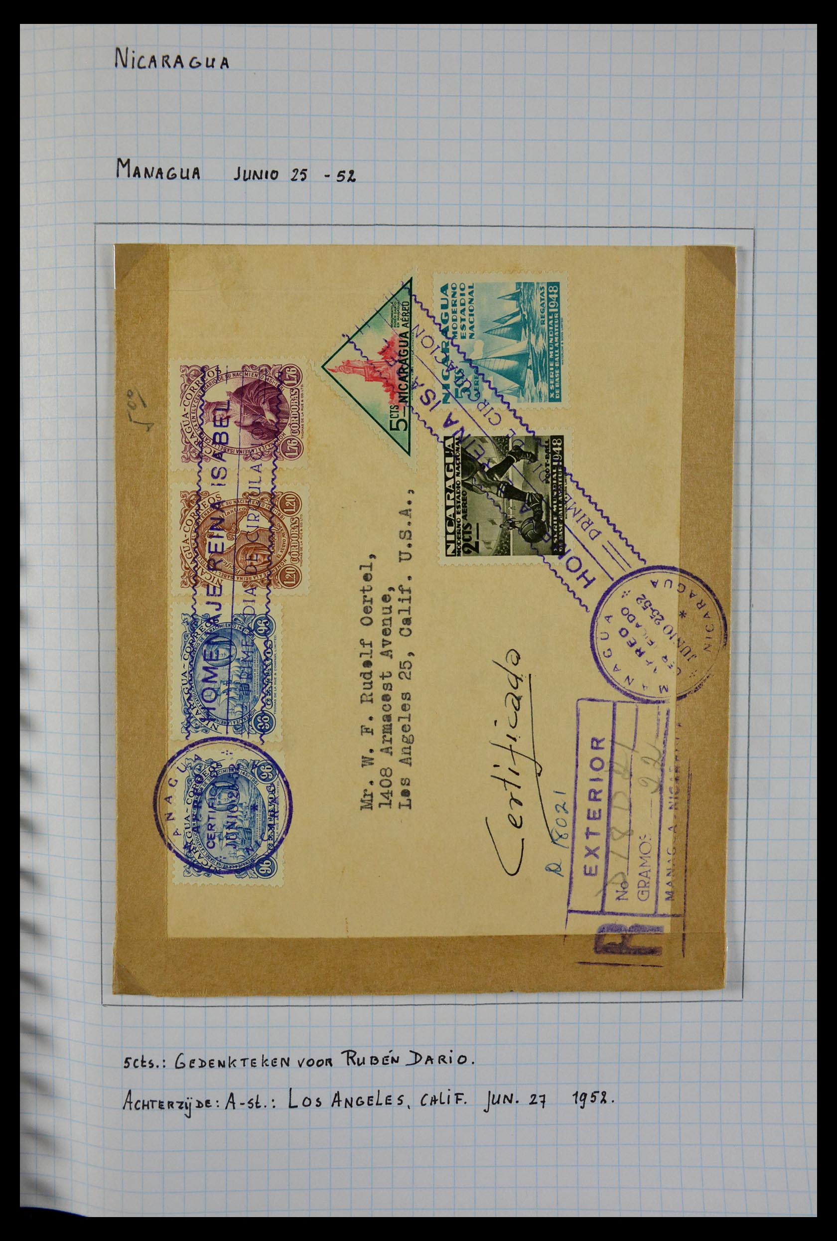 29465 097 - 29465 Triangular stamps on covers.