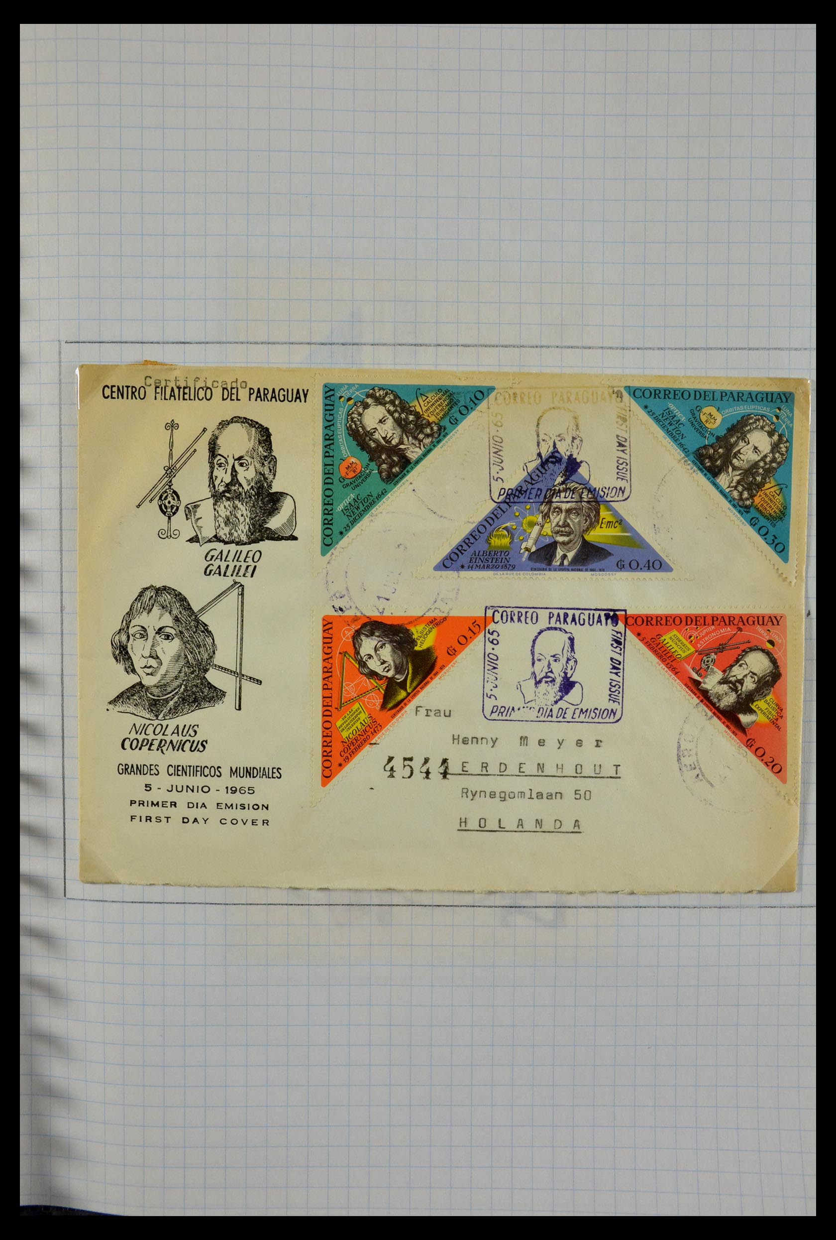29465 109 - 29465 Triangular stamps on covers.