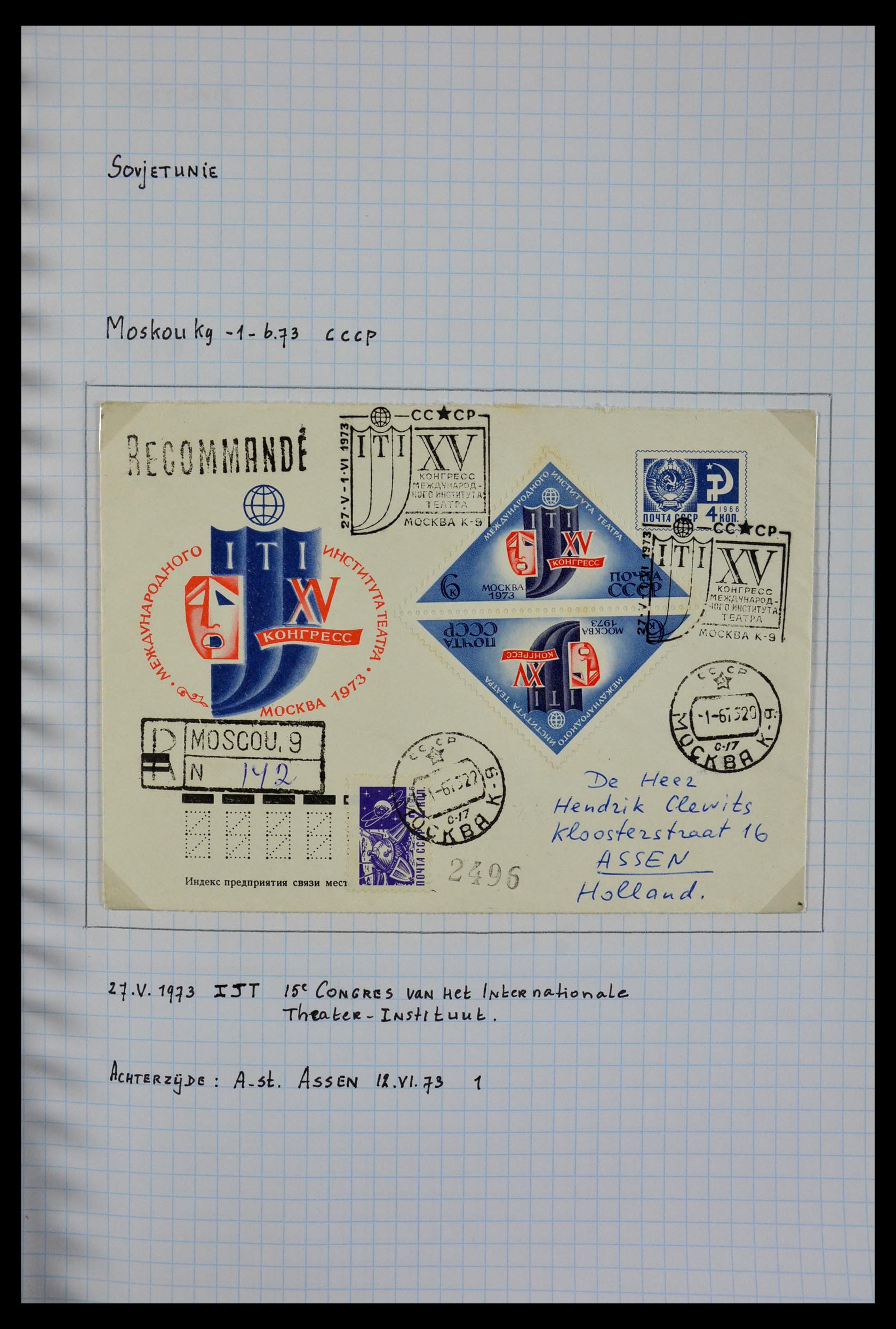 29465 119 - 29465 Triangular stamps on covers.