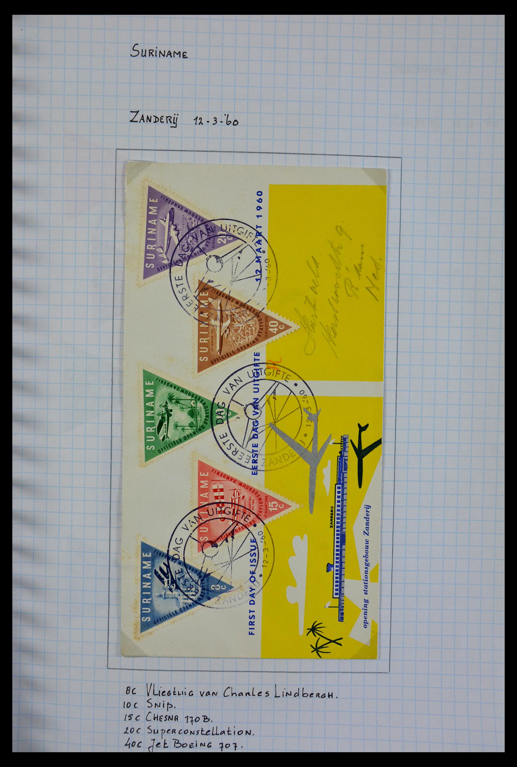 29465 124 - 29465 Triangular stamps on covers.