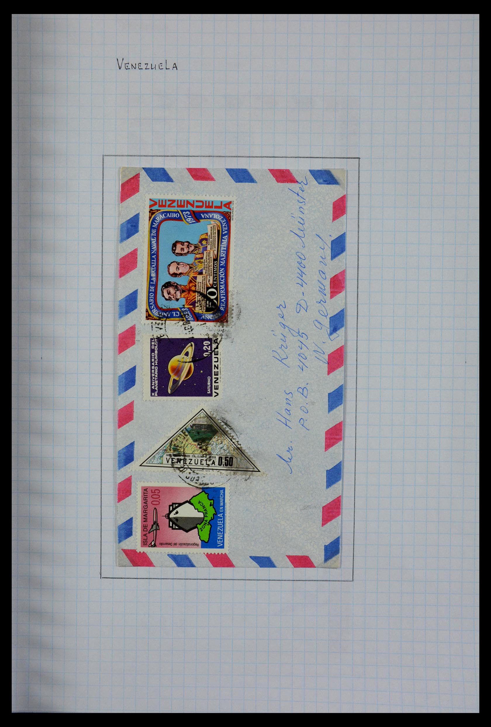 29465 139 - 29465 Triangular stamps on covers.
