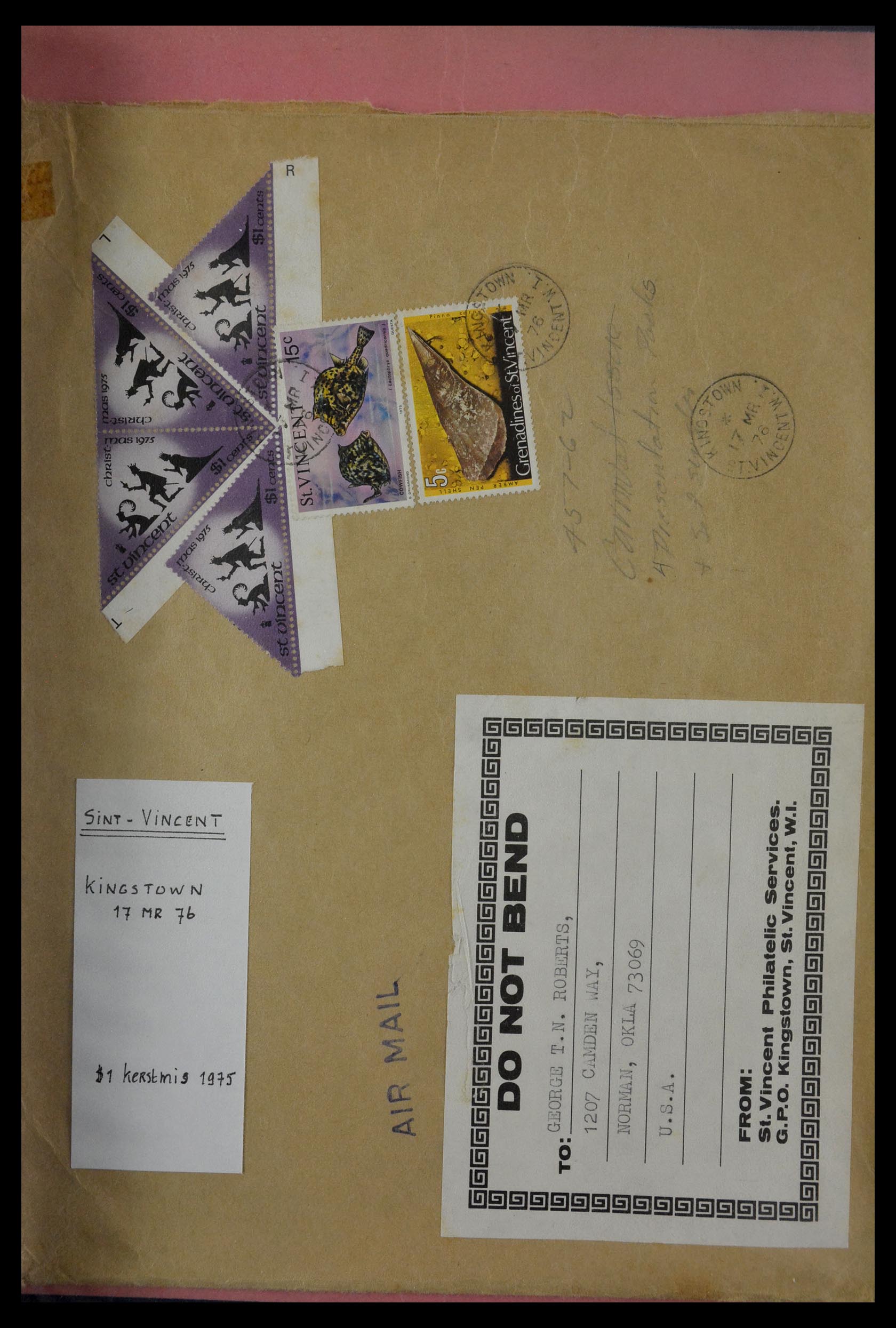29465 147 - 29465 Triangular stamps on covers.