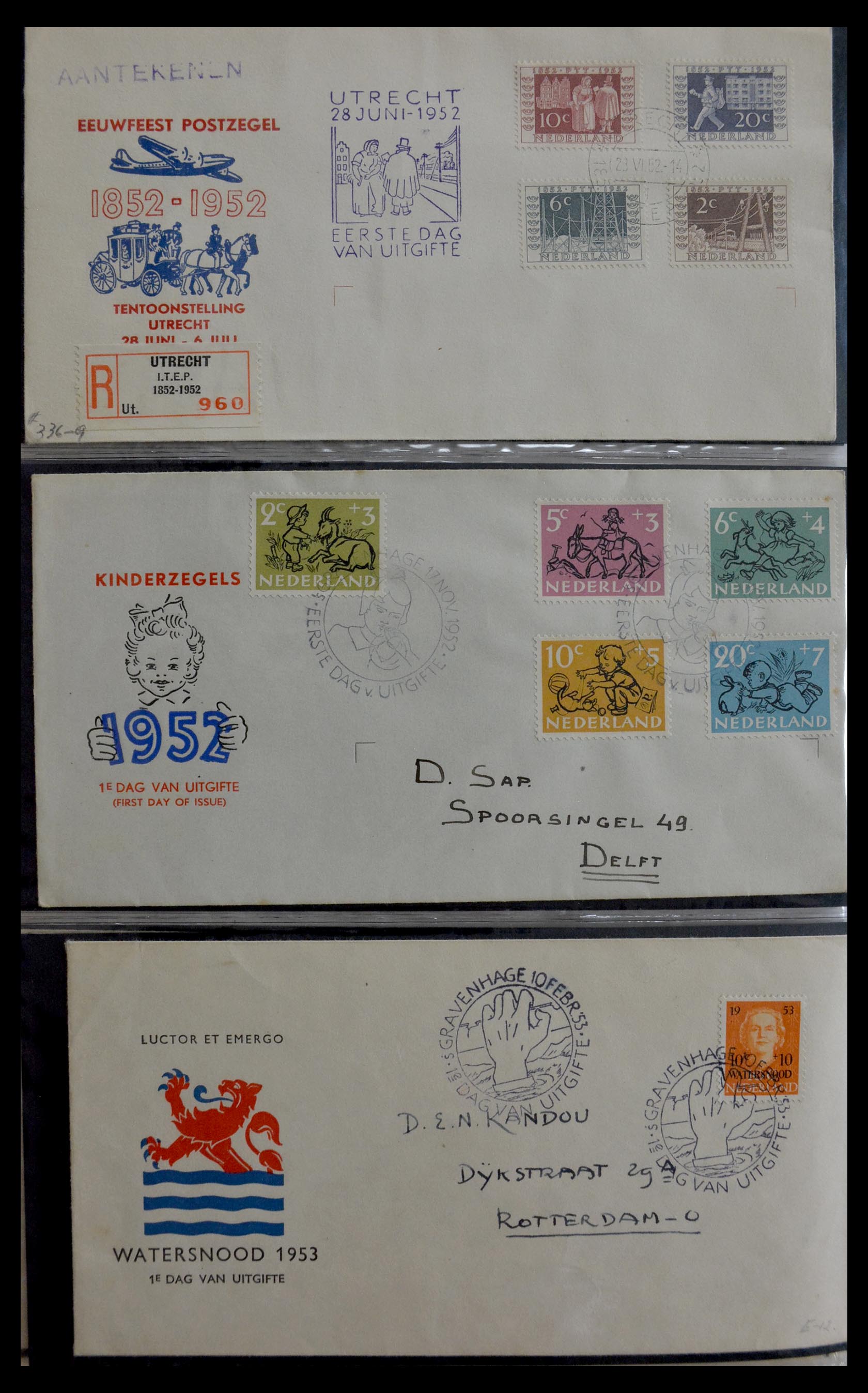 29470 004 - 29470 Netherlands FDC's 1950-1967.