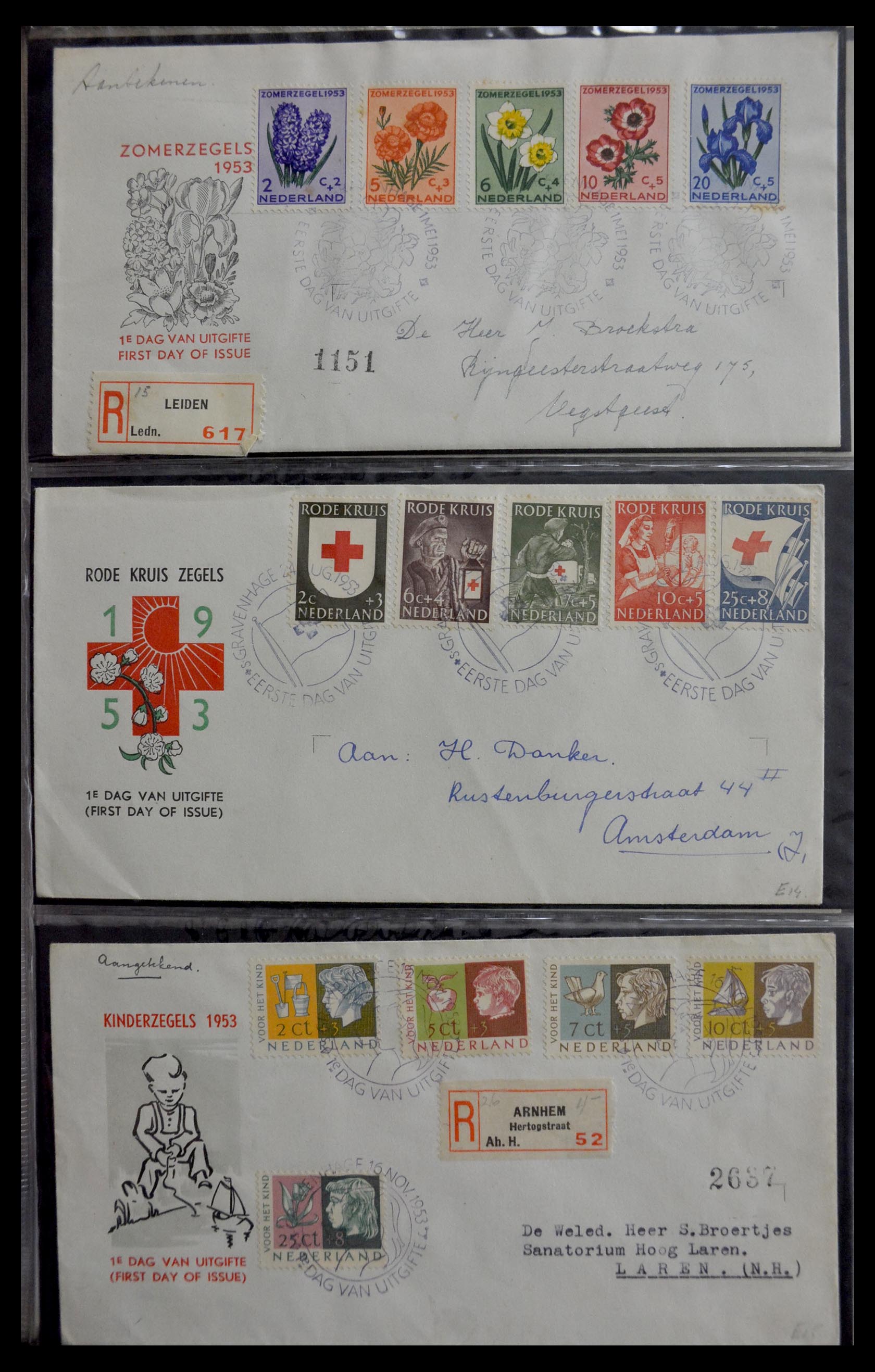 29470 005 - 29470 Netherlands FDC's 1950-1967.