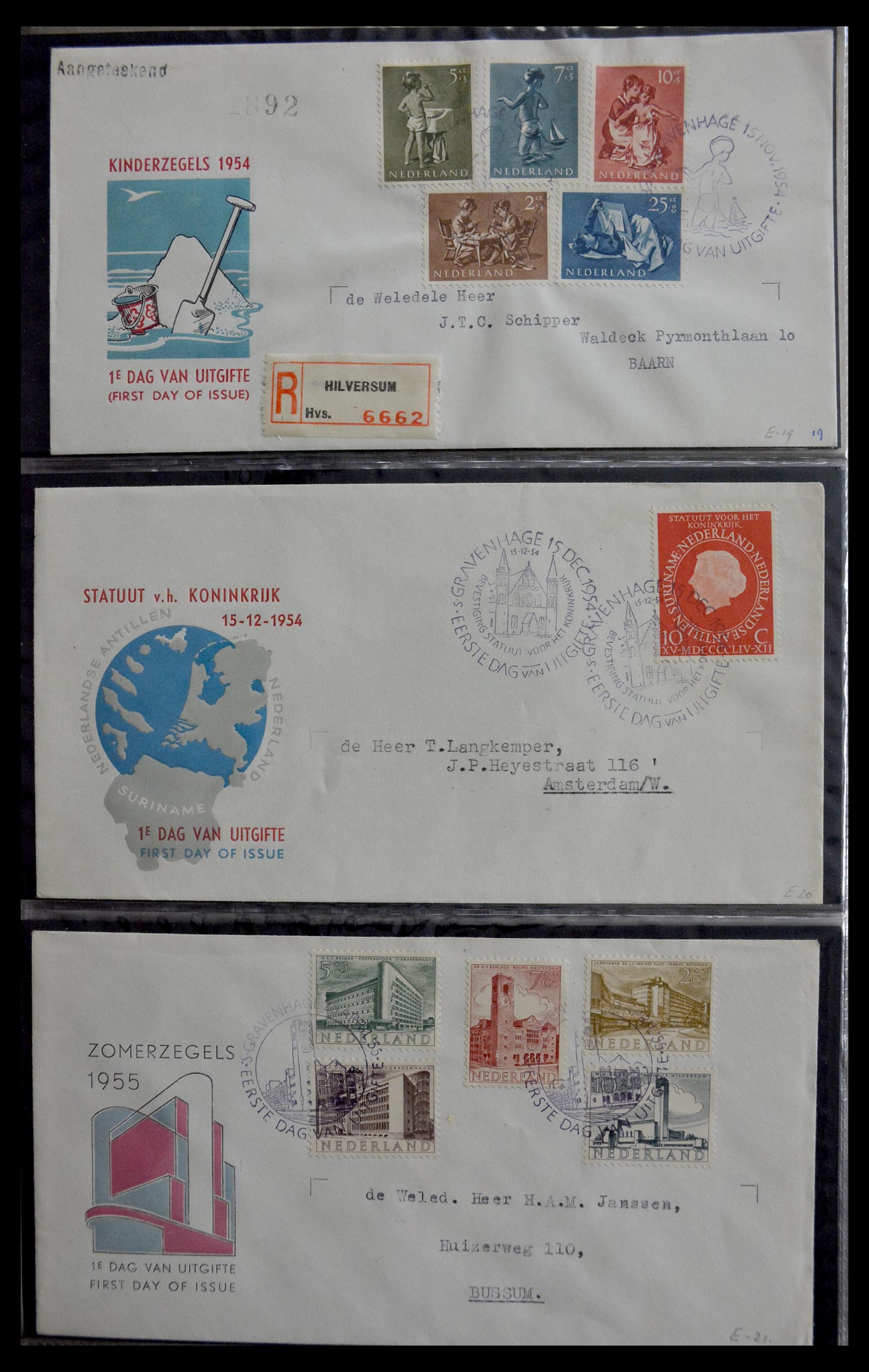 29470 007 - 29470 Netherlands FDC's 1950-1967.