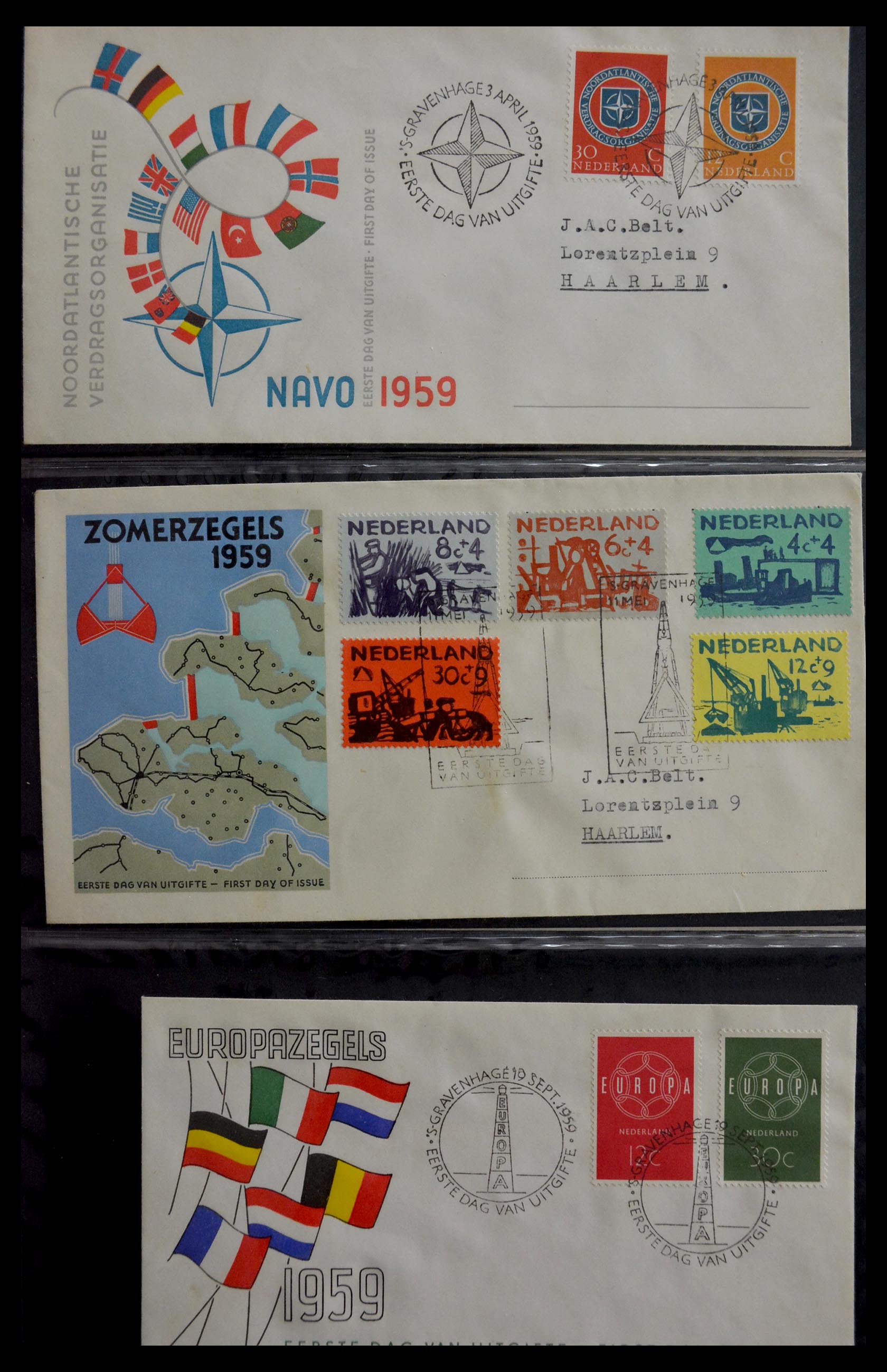 29470 013 - 29470 Netherlands FDC's 1950-1967.