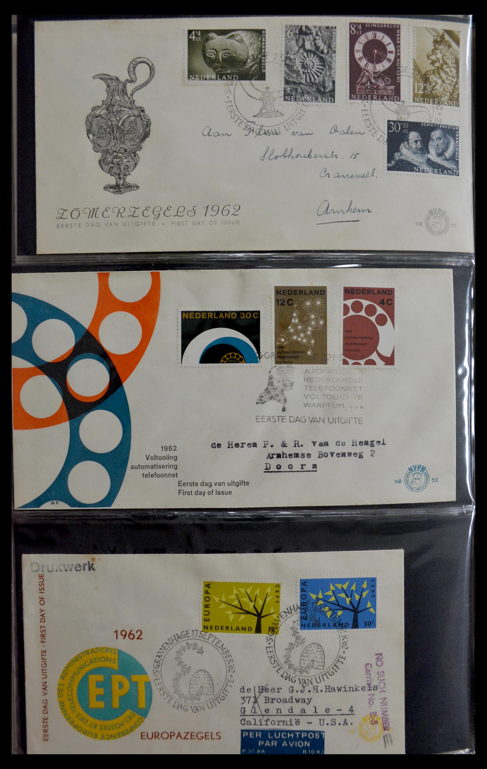 29470 018 - 29470 Netherlands FDC's 1950-1967.