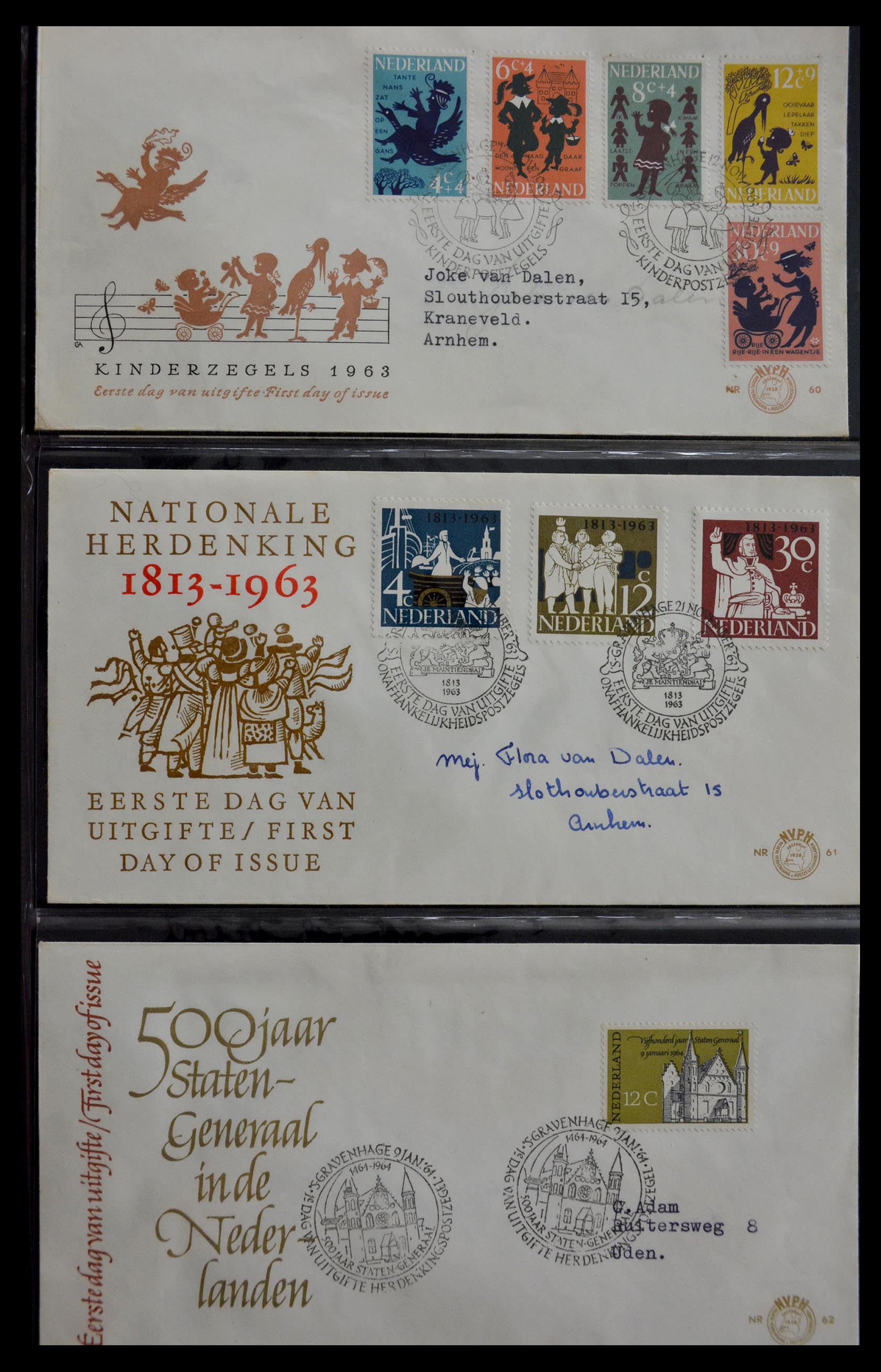 29470 021 - 29470 Netherlands FDC's 1950-1967.