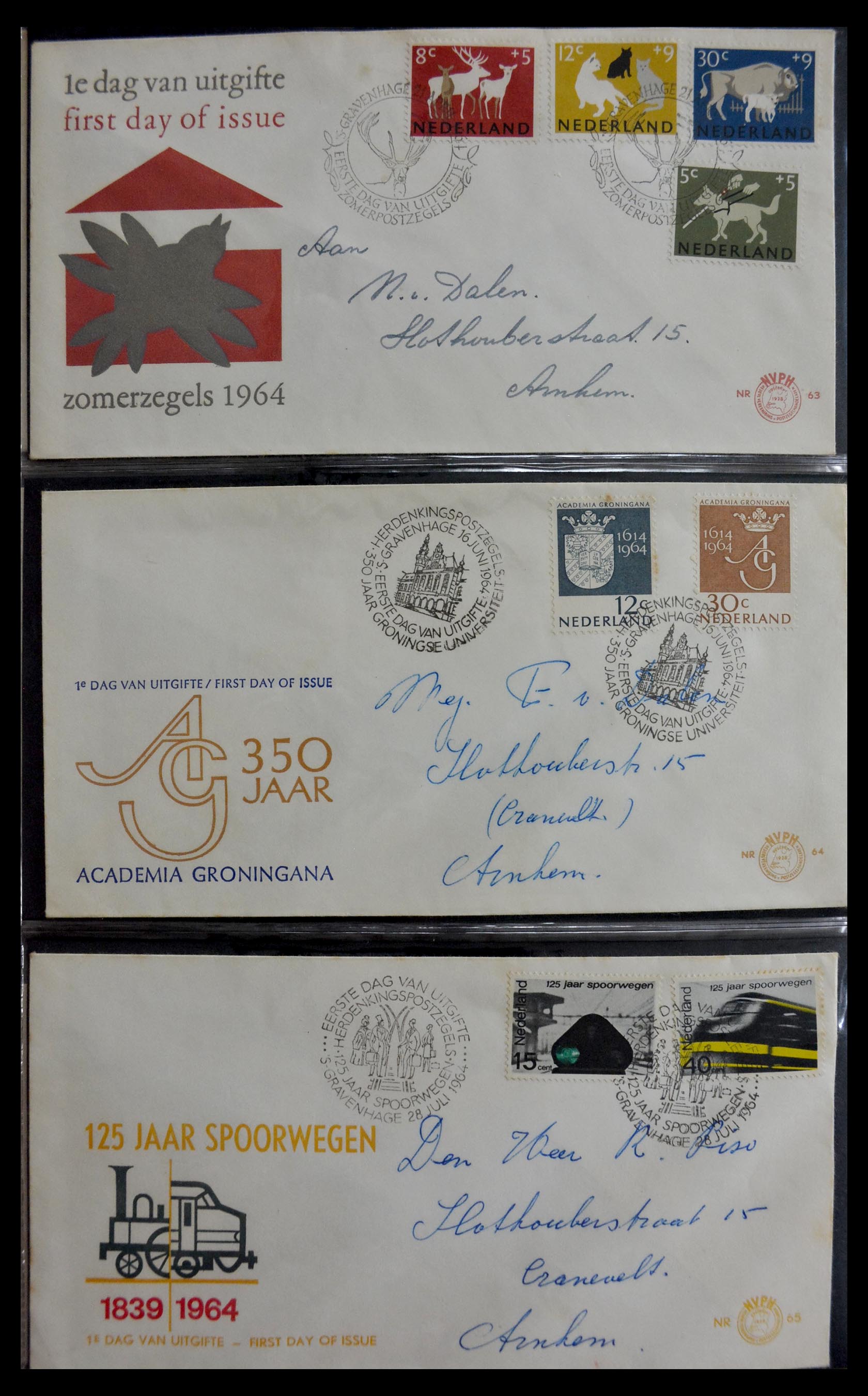 29470 022 - 29470 Netherlands FDC's 1950-1967.