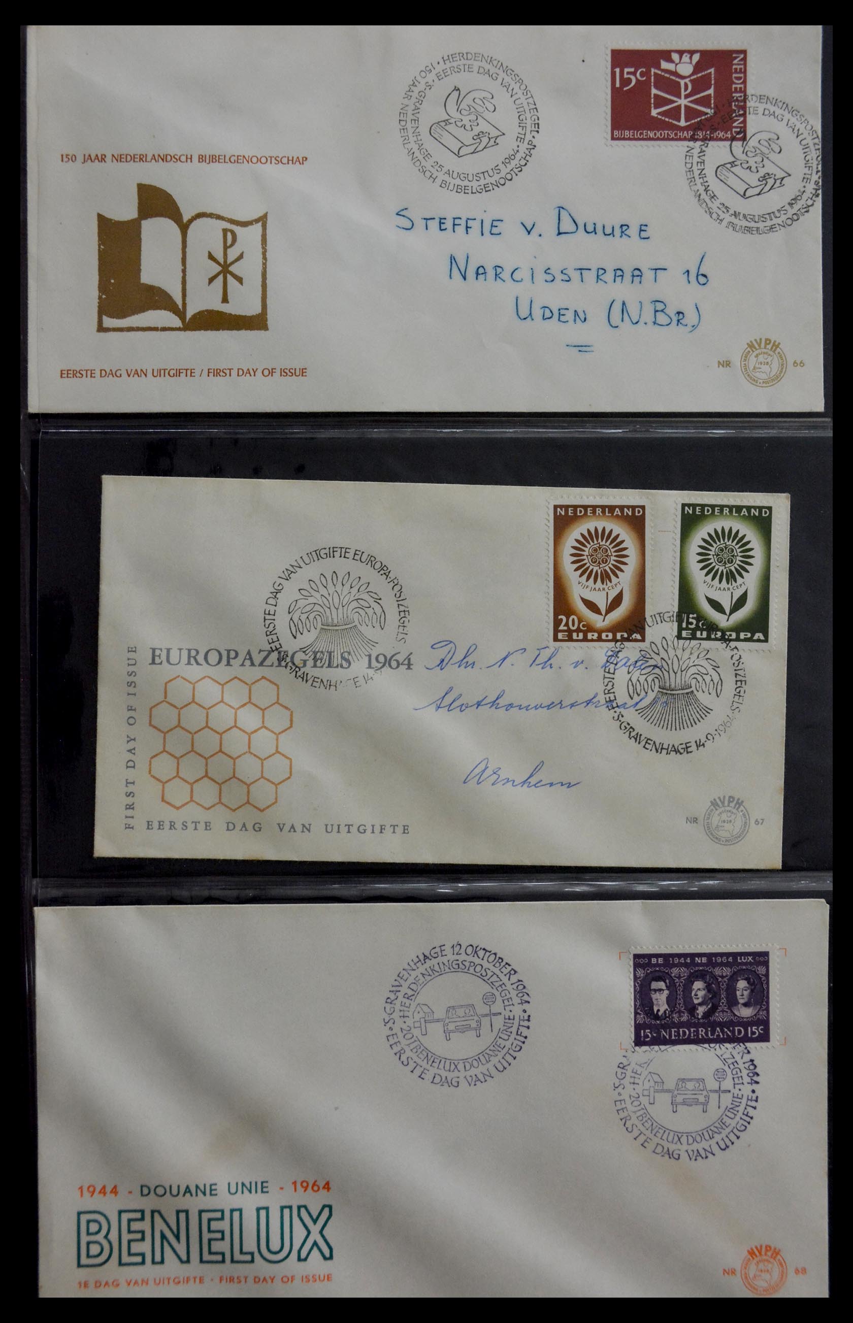 29470 023 - 29470 Netherlands FDC's 1950-1967.