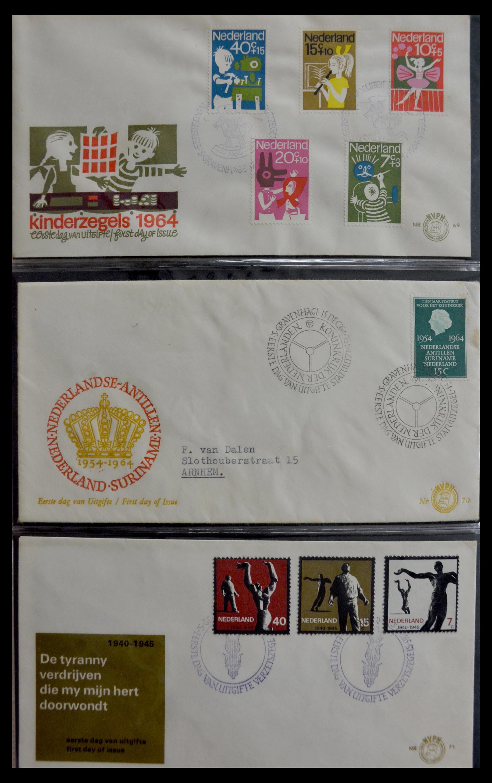 29470 024 - 29470 Netherlands FDC's 1950-1967.