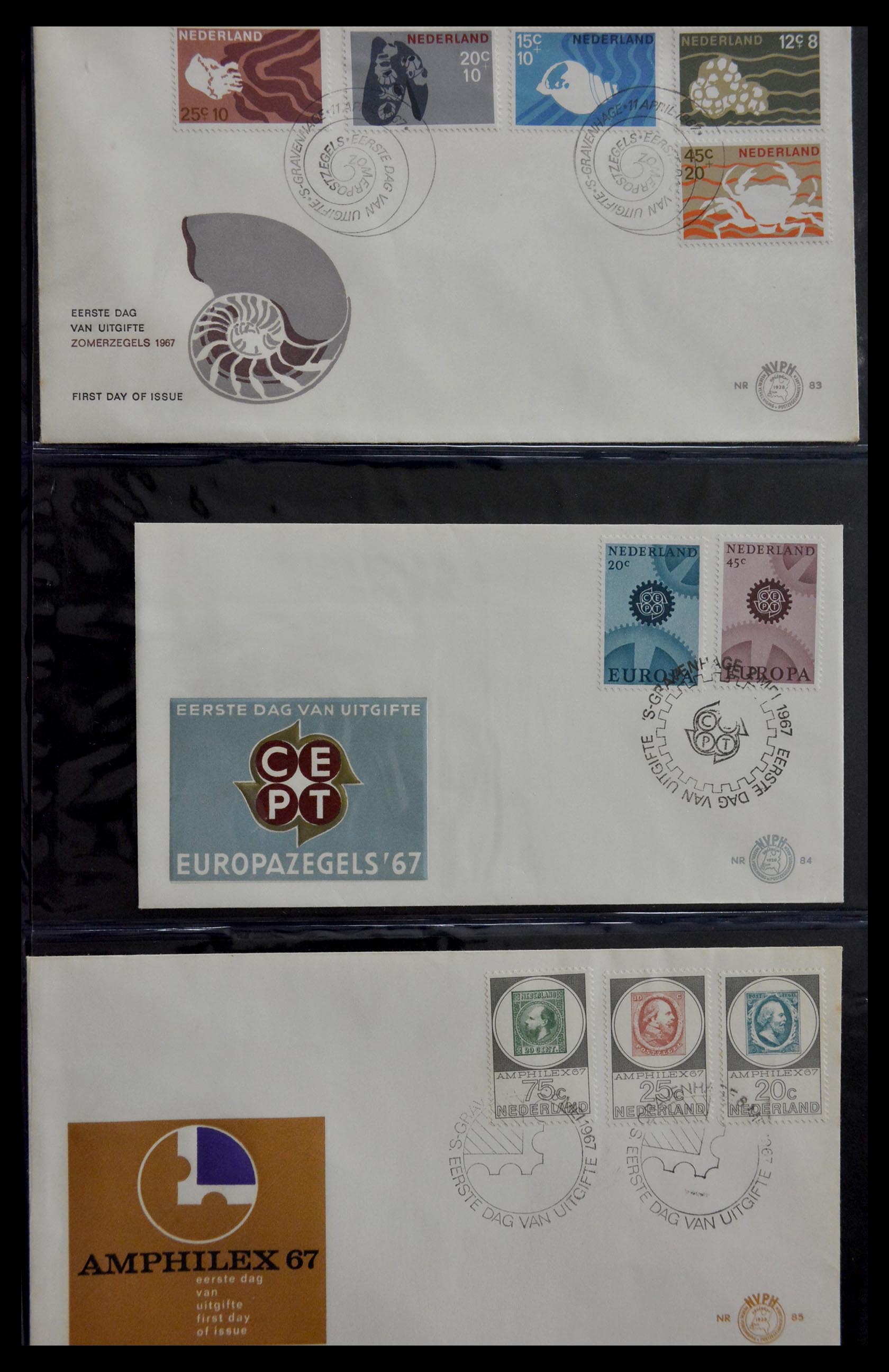 29470 029 - 29470 Netherlands FDC's 1950-1967.