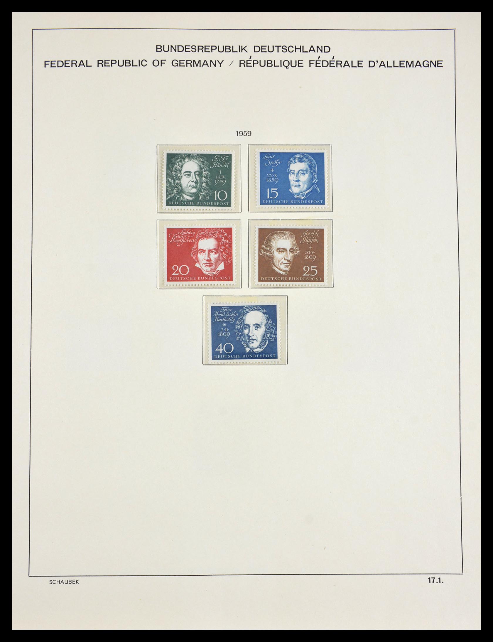 29489 012 - 29489 Bundespost 1954-1990.
