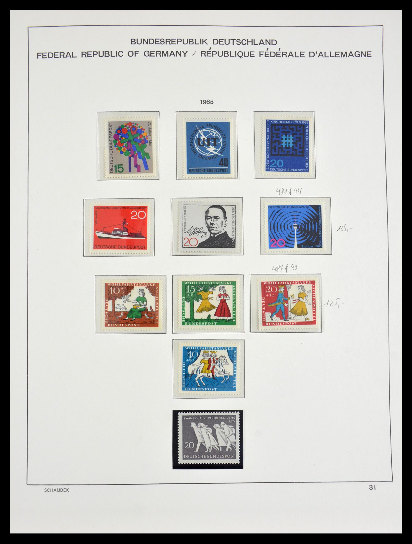 29489 029 - 29489 Bundespost 1954-1990.