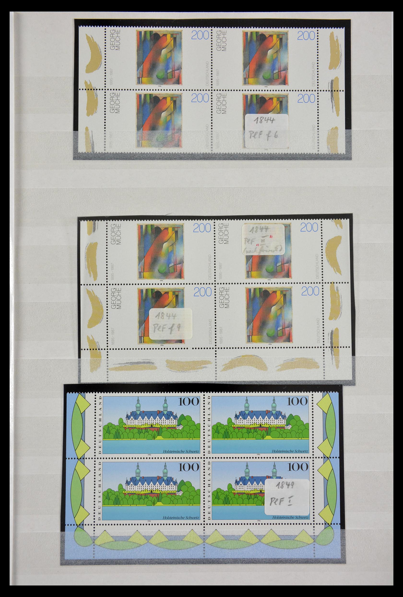29491 037 - 29491 Bundespost plateflaws 1957-1994.