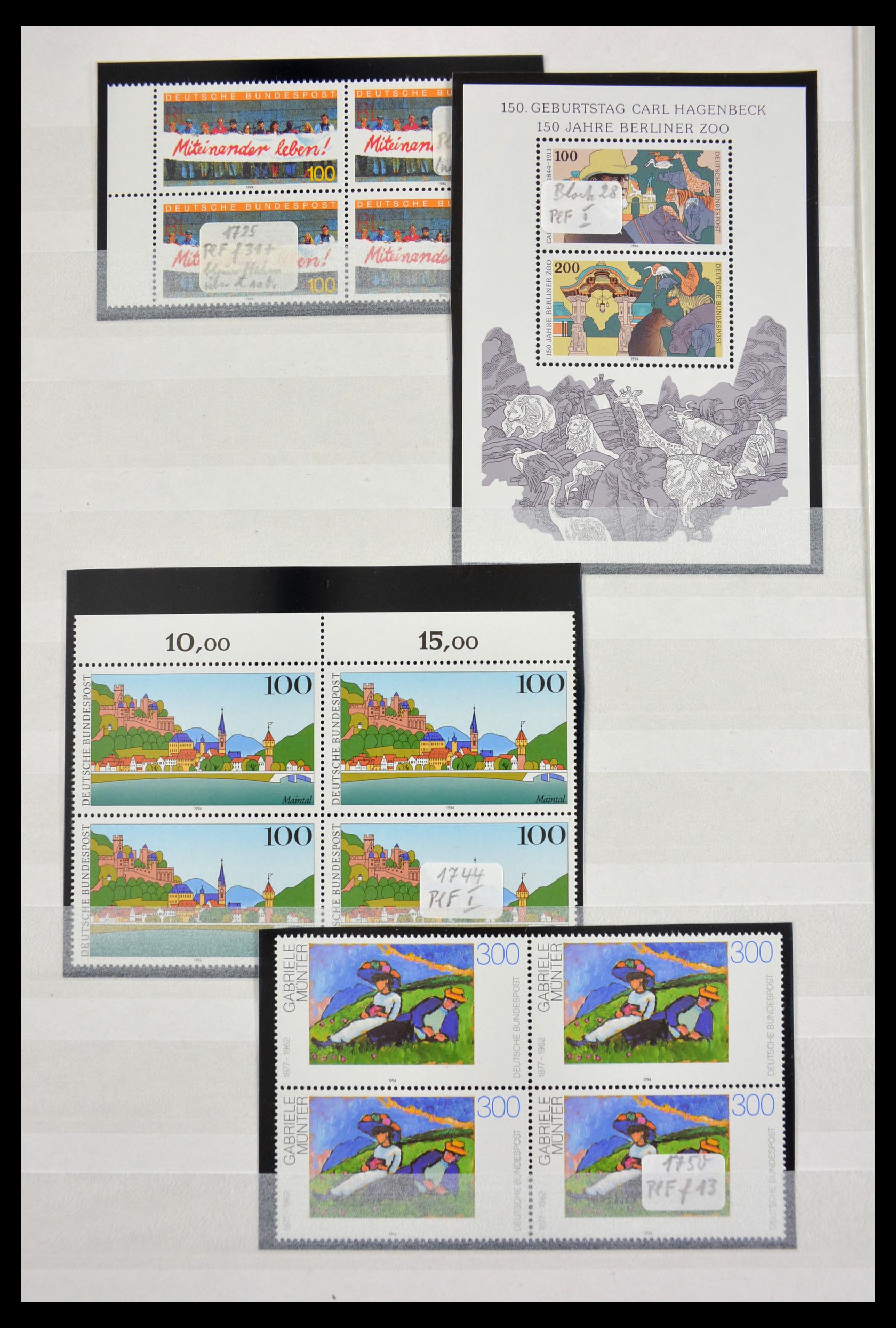 29491 058 - 29491 Bundespost plateflaws 1957-1994.