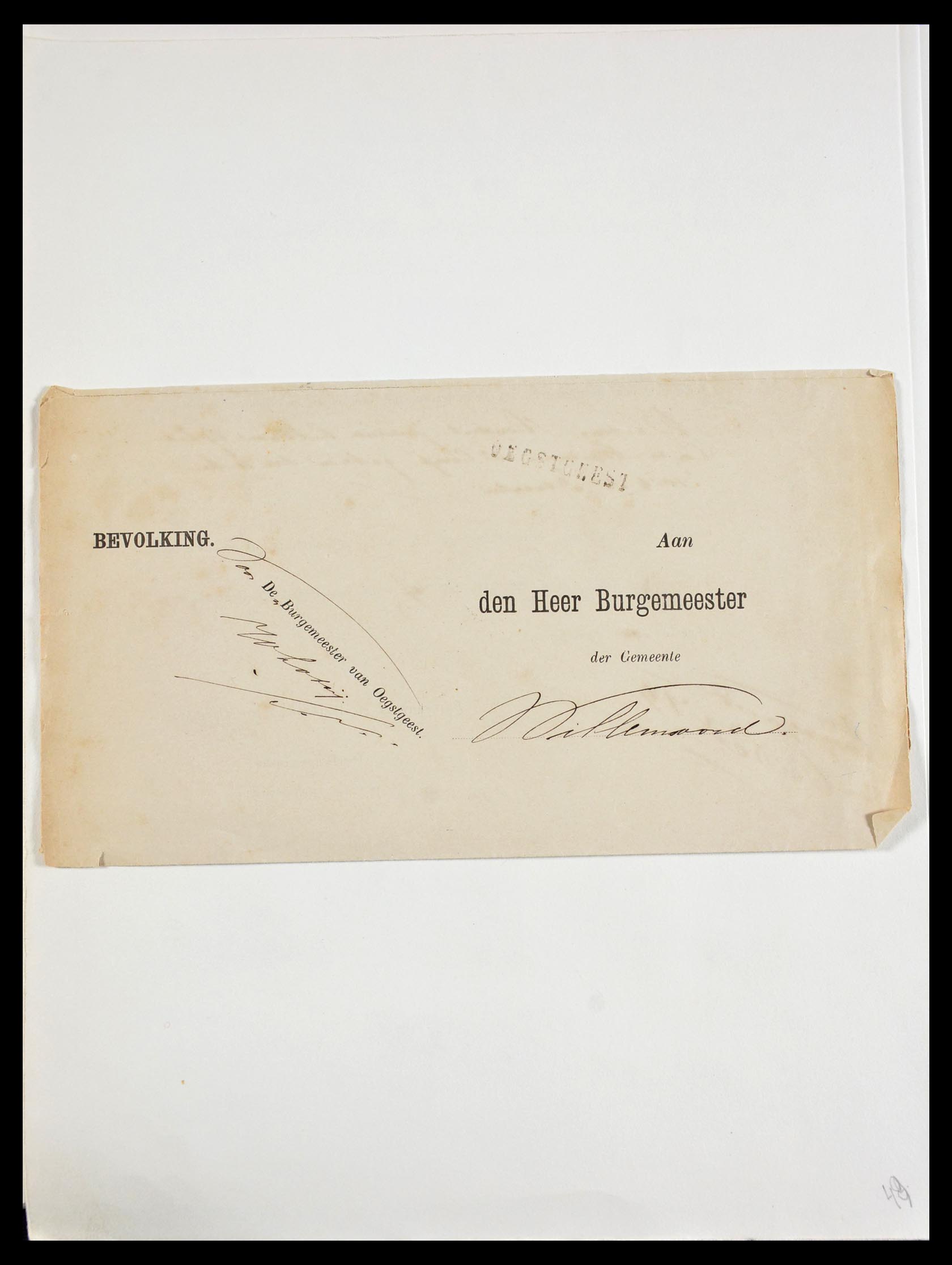 29502 050 - 29502 Netherlands name cancels 1867-1894.