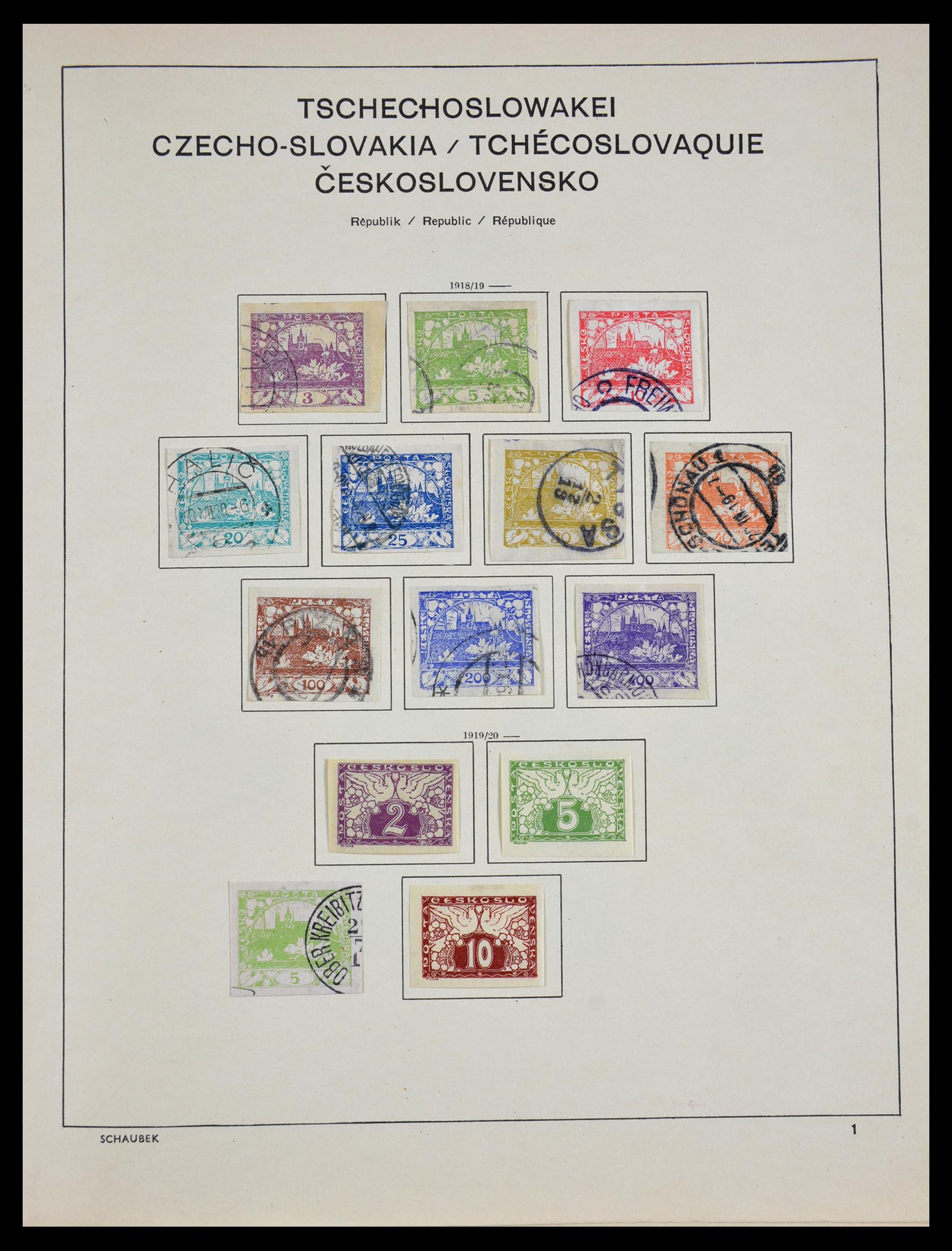 29504 001 - 29504 Tsjechoslowakije 1918-1970.