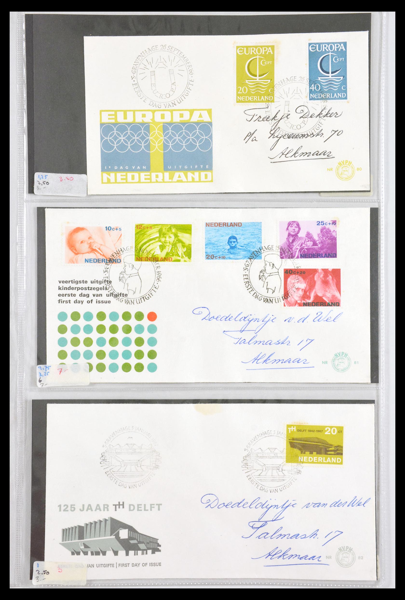 29540 029 - 29540 Netherlands 1950-1982 FDC's.